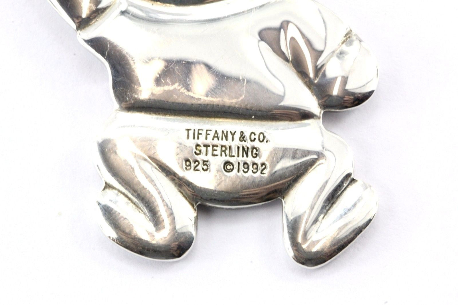 Tiffany & Co. Sterling Silver Teddy Bear Baby Child Feeding Spoon With Box Pouch - Queen May