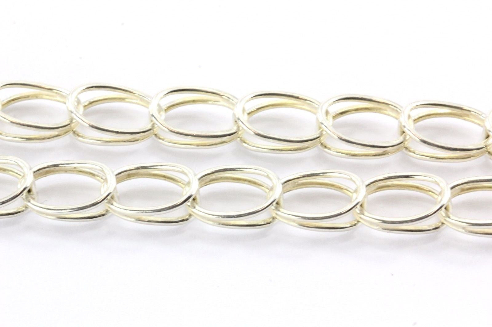 Tiffany & Co. Sterling Silver Double Oval Link Loop Necklace Chain - Queen May