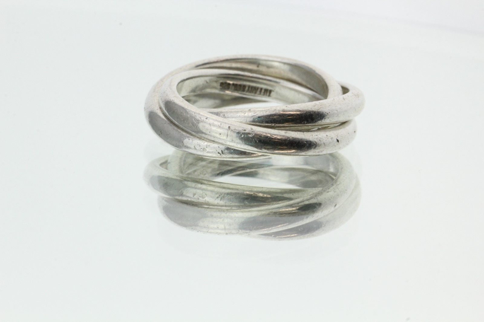 Tiffany & Co Sterling Silver Rolling Ring Band Size Size 6 - Queen May