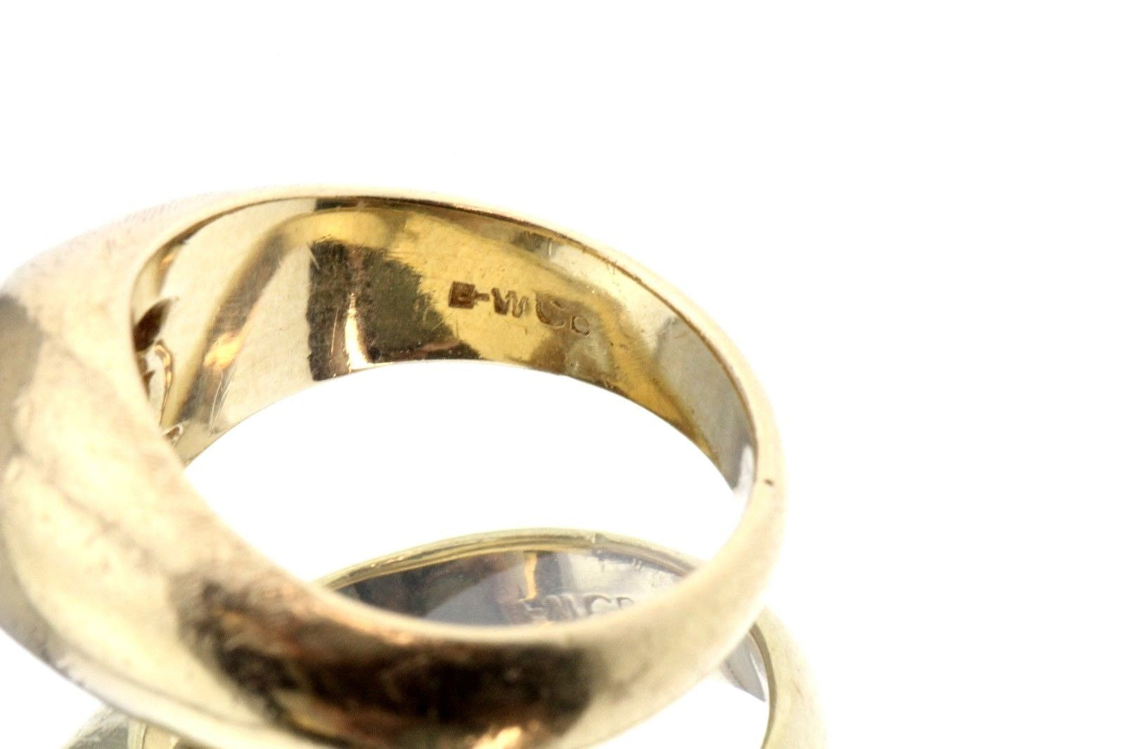 Antique 14K Gold Diamond Gypsy Ring by Weinrich Bros - Queen May