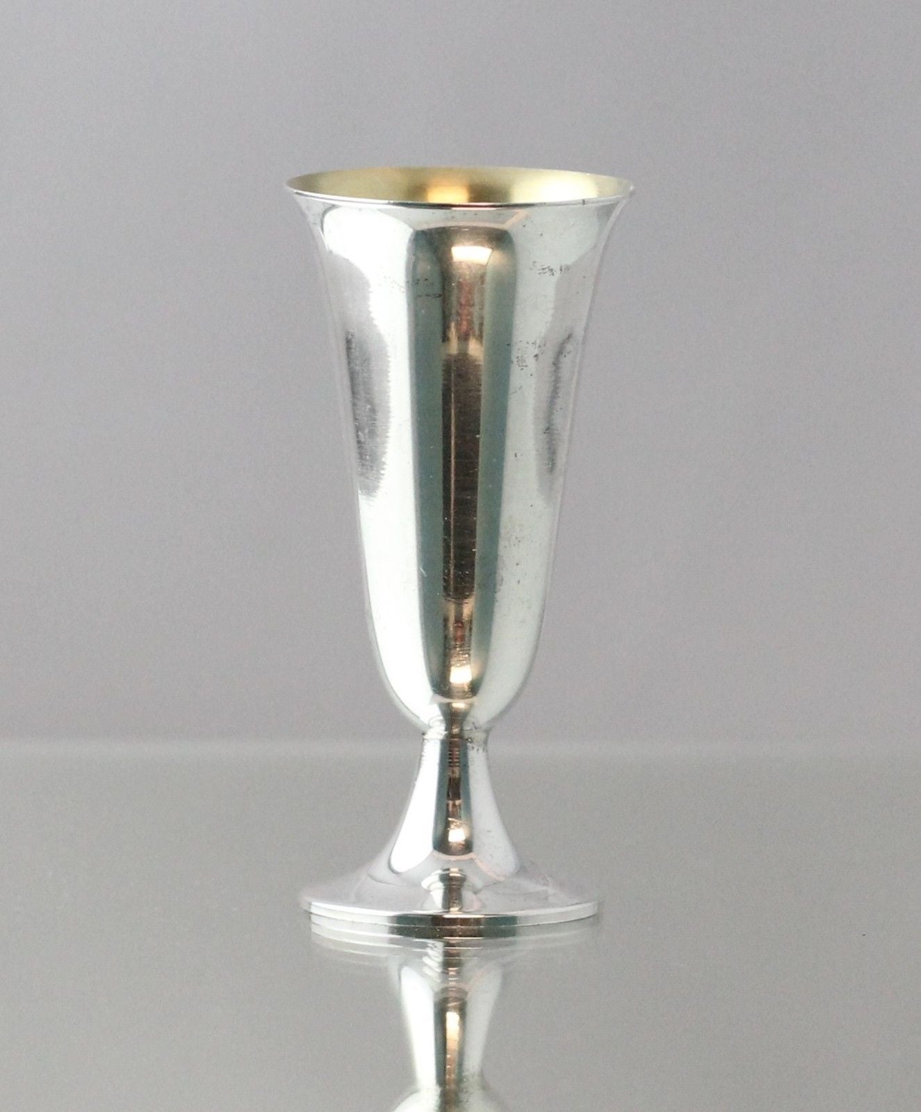 Tiffany & Co Sterling Silver Cordial Shot Cup Glass w/ Gilt Interior - Queen May