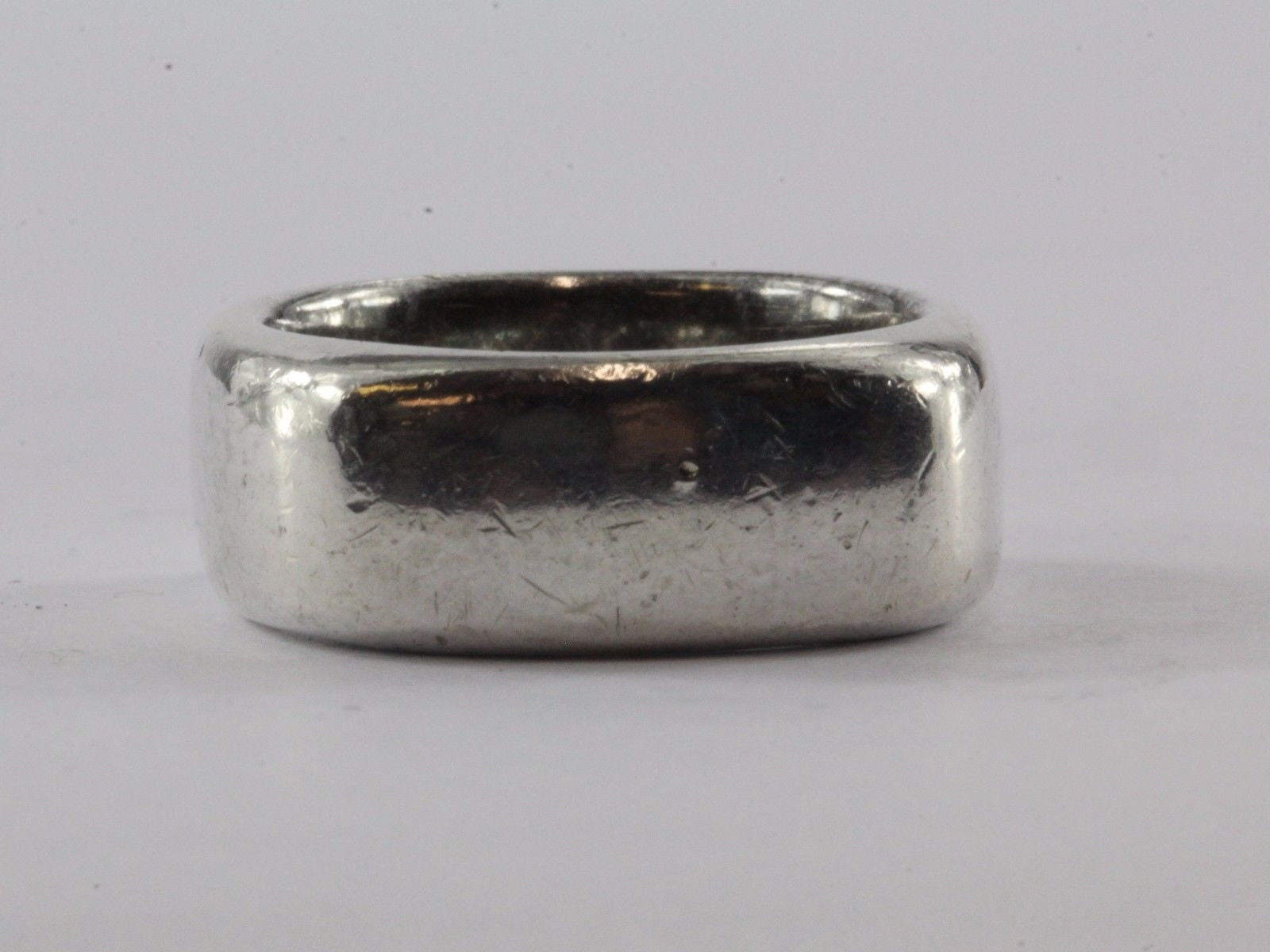 Tiffany & Co Sterling Silver Square Cushion Ring Band Size 6.25 - Queen May