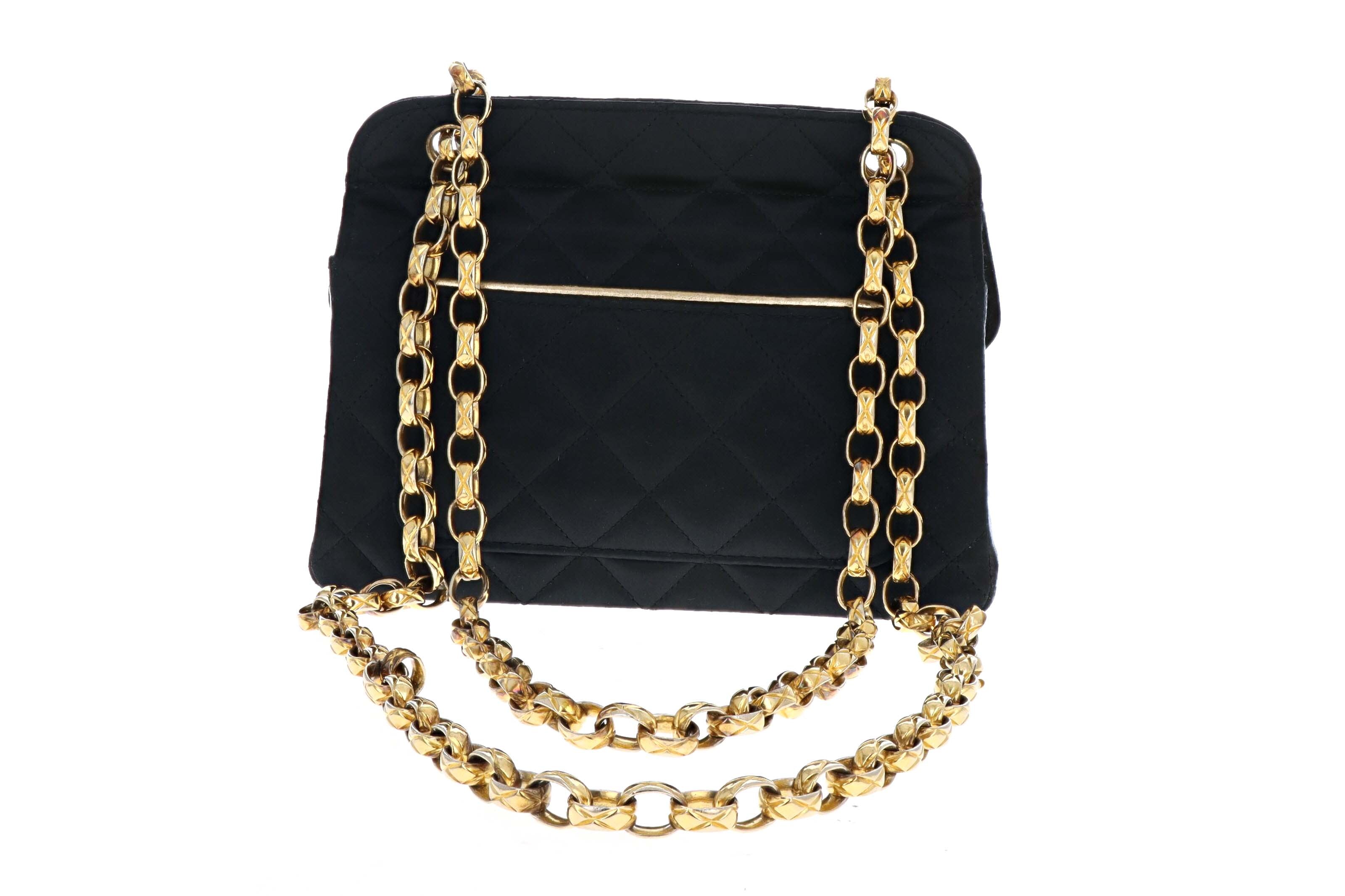 Chanel Vintage Satin Bijoux Chain Mini Bag with Wallet - Queen May