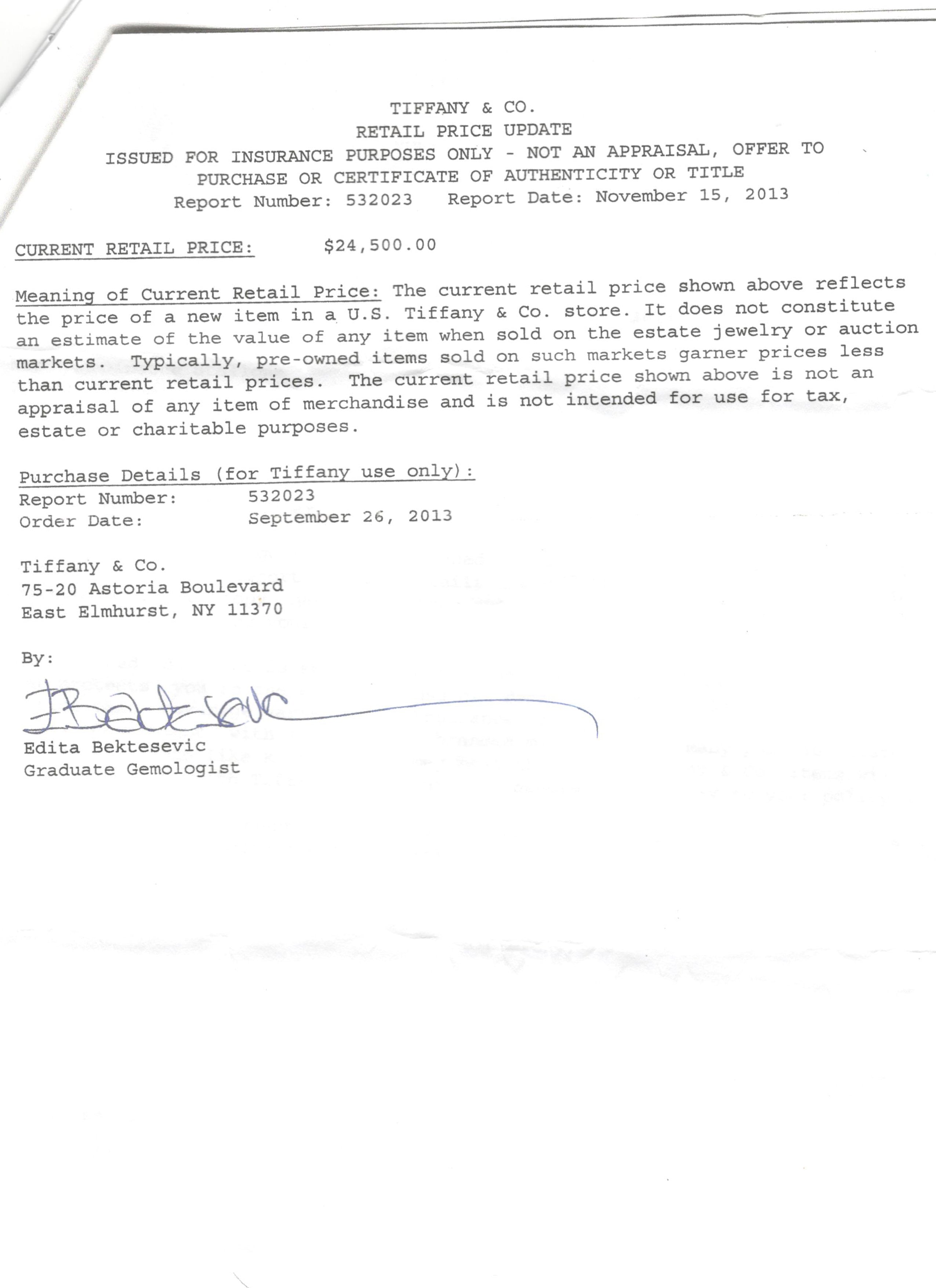 Tiffany & Co. Platinum 3.96ct Tanzanite and Diamond Ring - Queen May