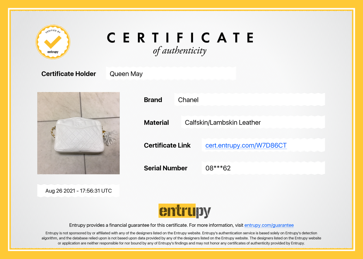 Chanel White Lambskin Pocket Camera Bag Medium - Queen May