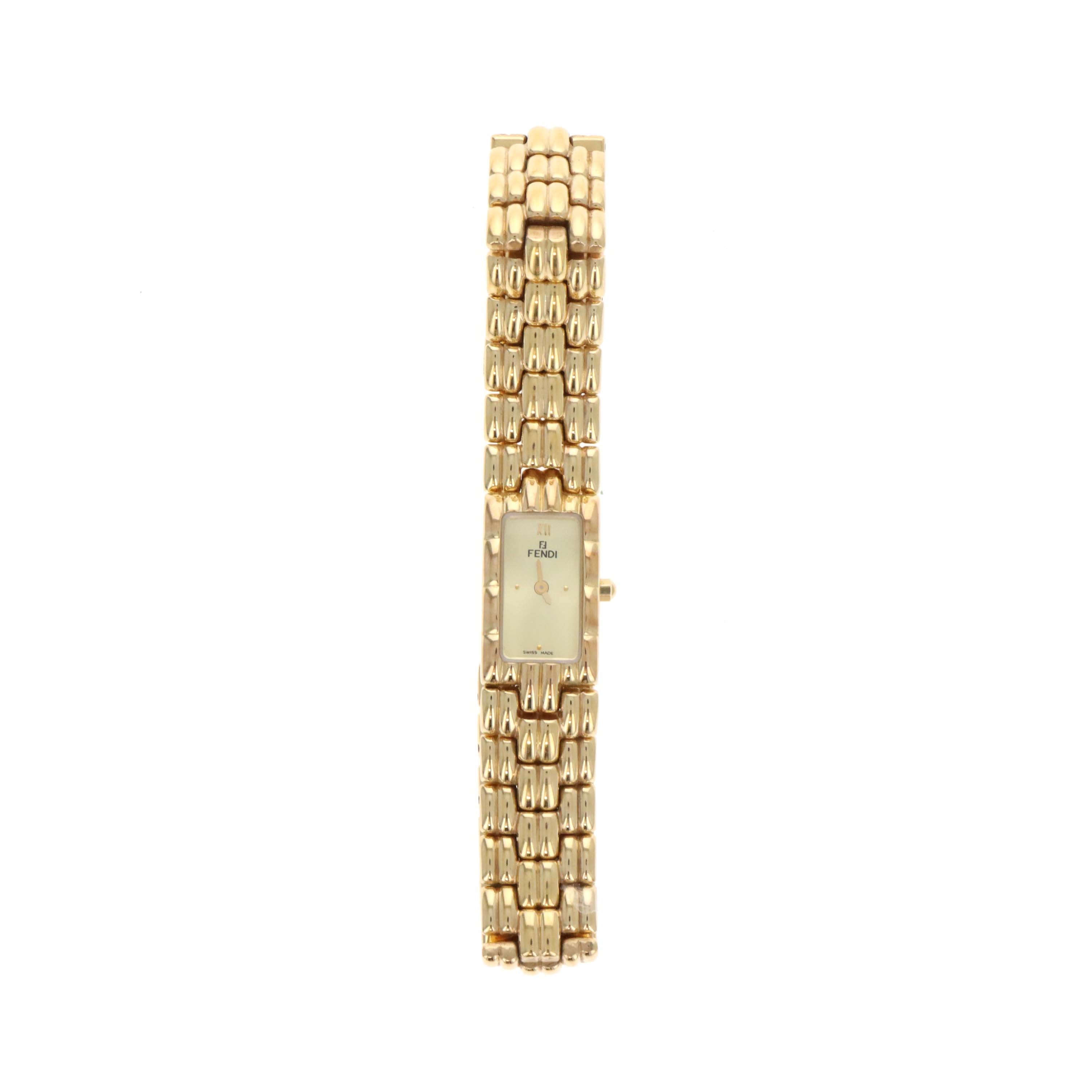 Fendi 670 L Orologi Gold Plated Bracelet - Queen May