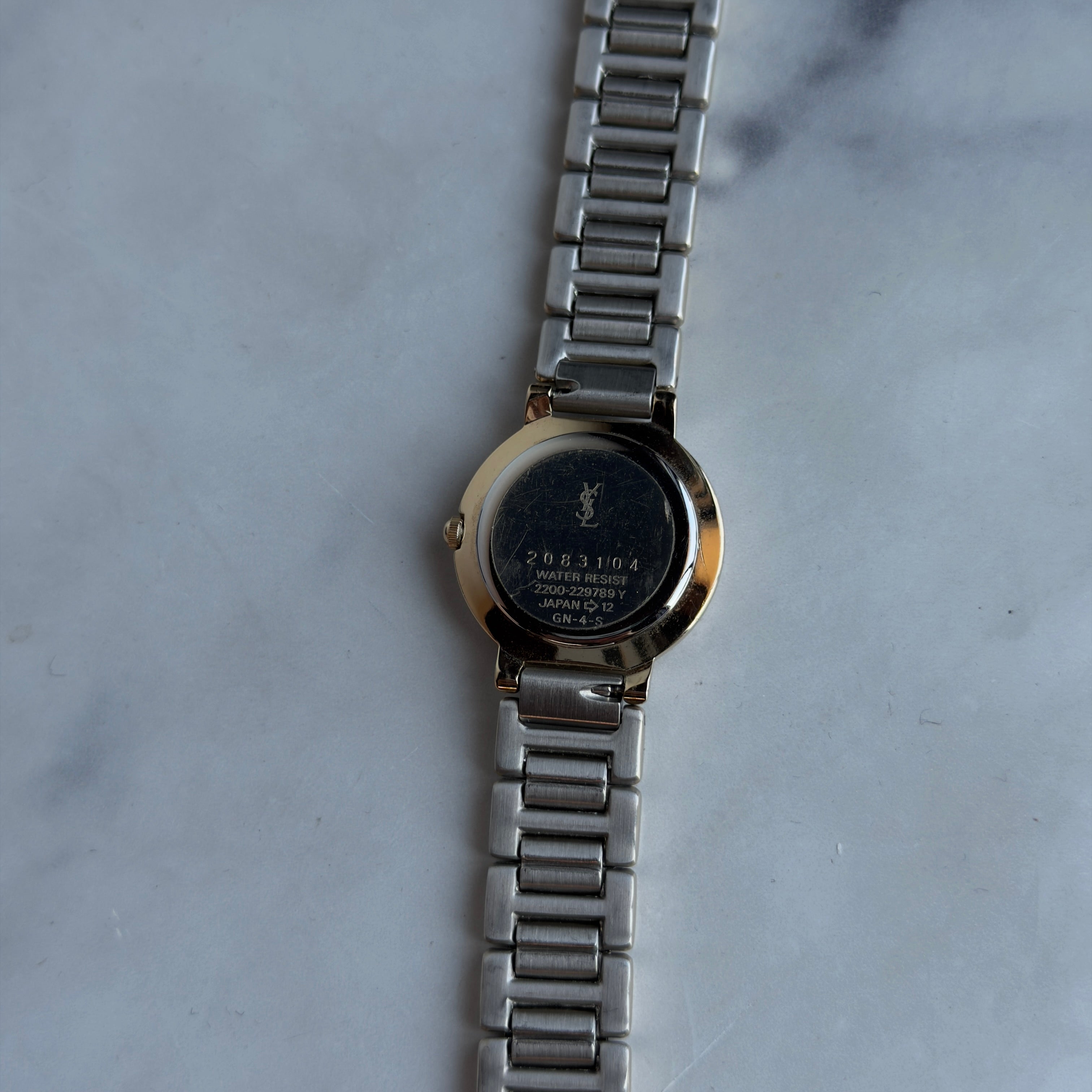 Yves Saint Laurent Two Tone Cream Dial Ladies Watch