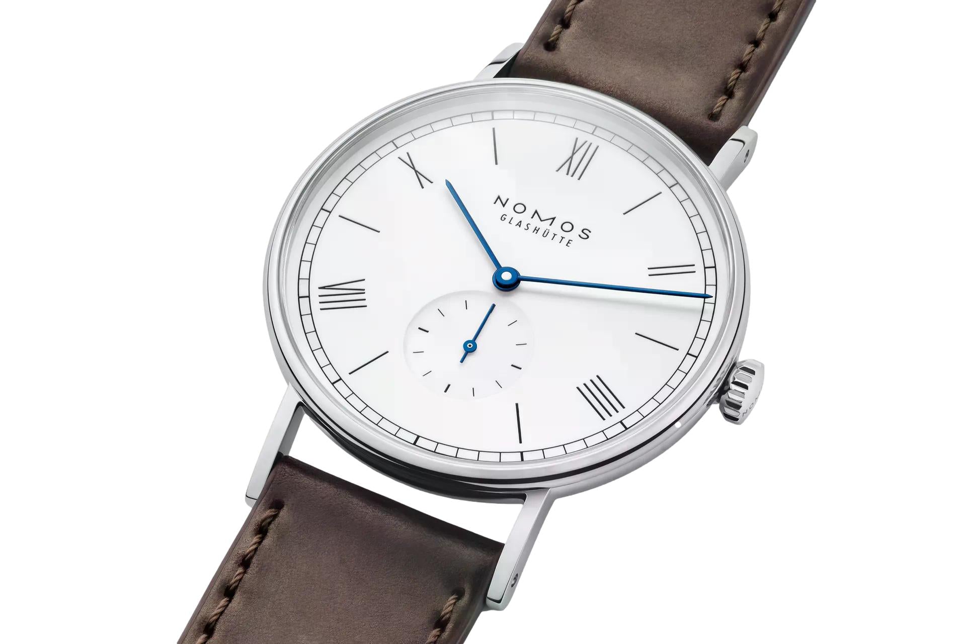 Nomos Glashütte Ludwig 38 Enamel White Sapphire Crystal Back - Queen May