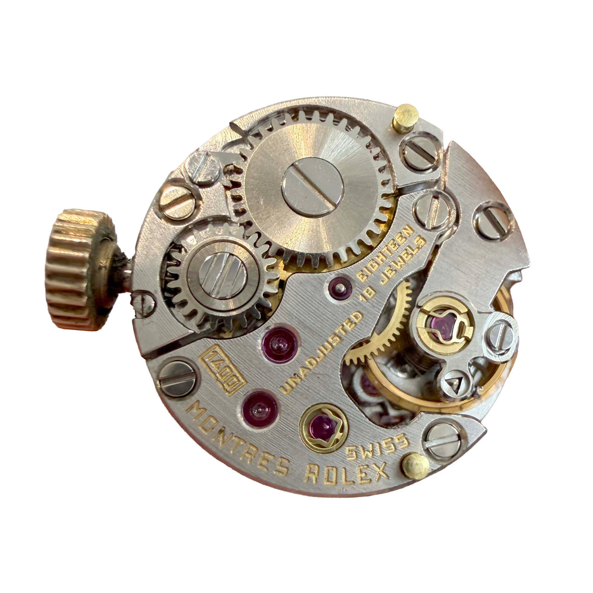 Vintage Rolex Ladies Ref 8159 14K Yellow Gold Scalloped Finish Bracelet With White Gold Diamond Bezel Mechanical Movement Watch