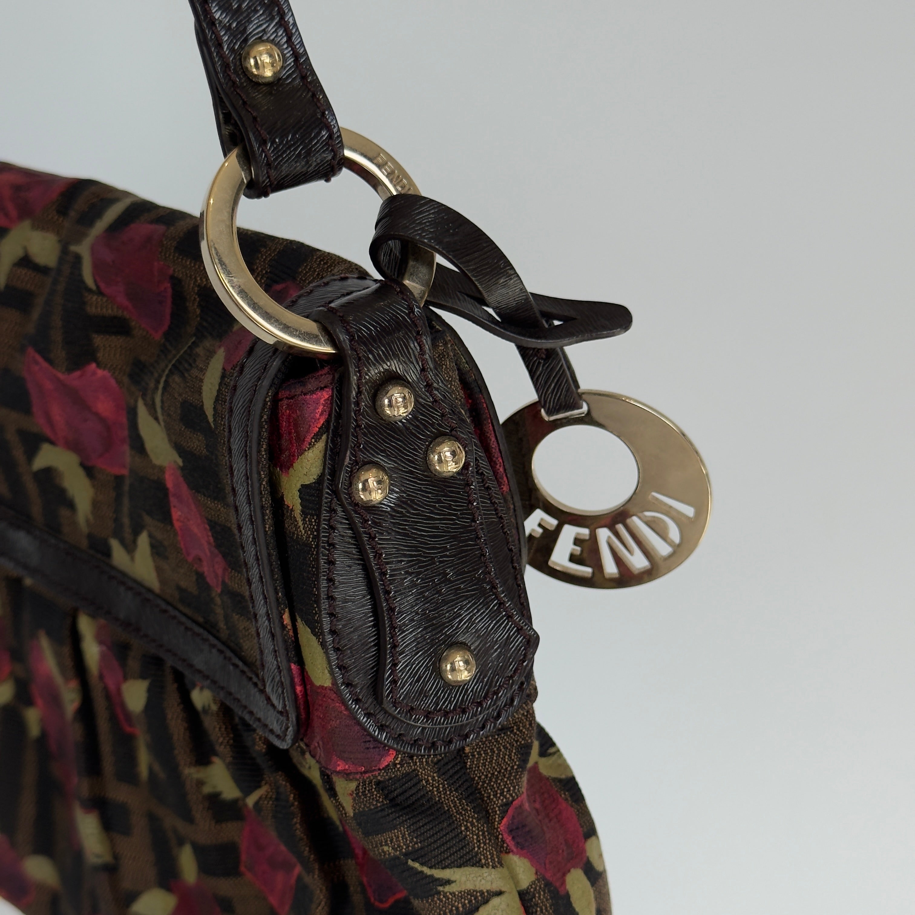 Fendi Zucca Roses Canvas Medium Chef Shoulder Bag - Queen May