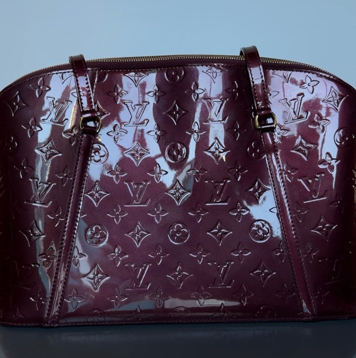 Louis Vuitton Vernis Avalon Bag Maroon