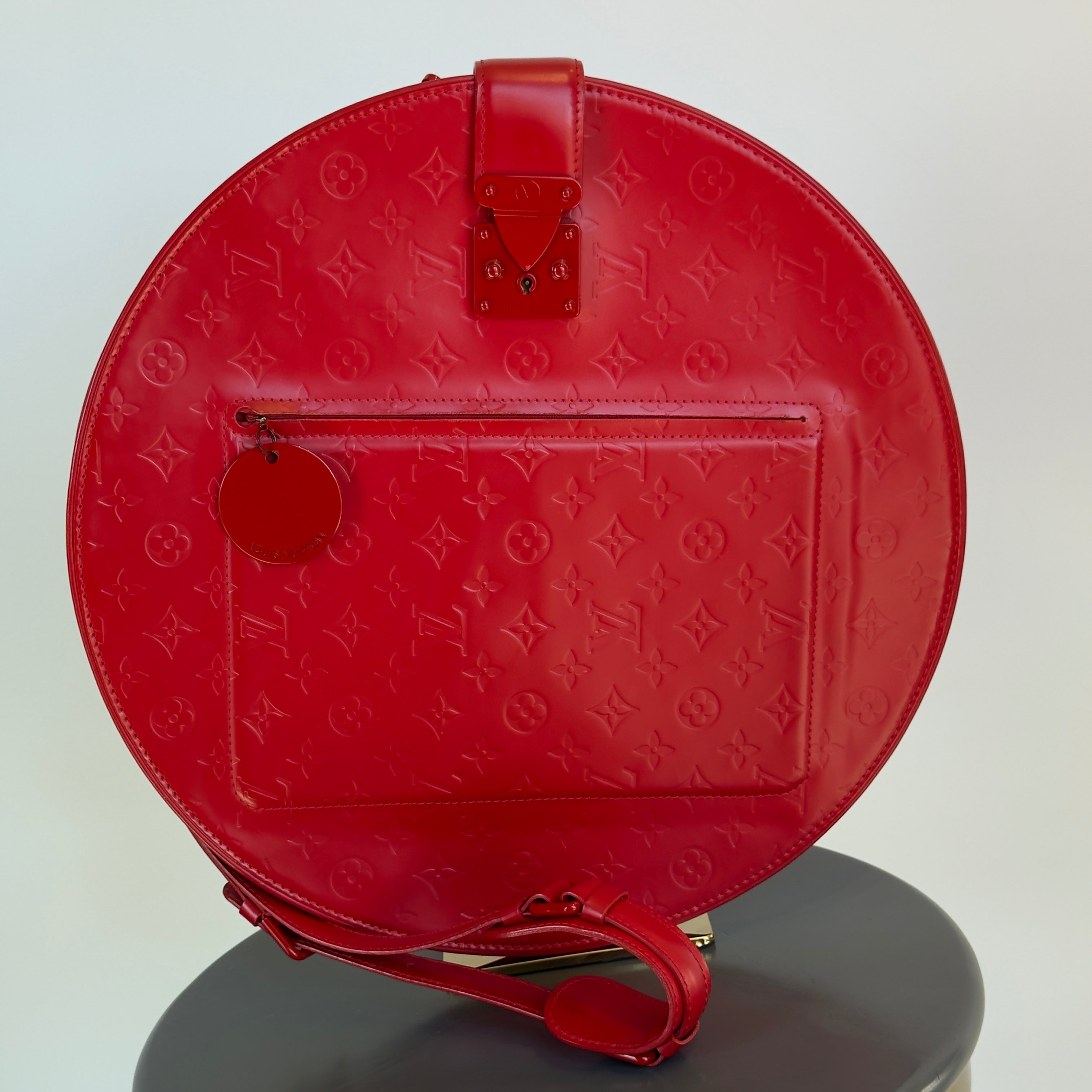 Louis Vuitton Red Monogram Matte Leather Op Art Round Bag x Marc Jacobs - Queen May