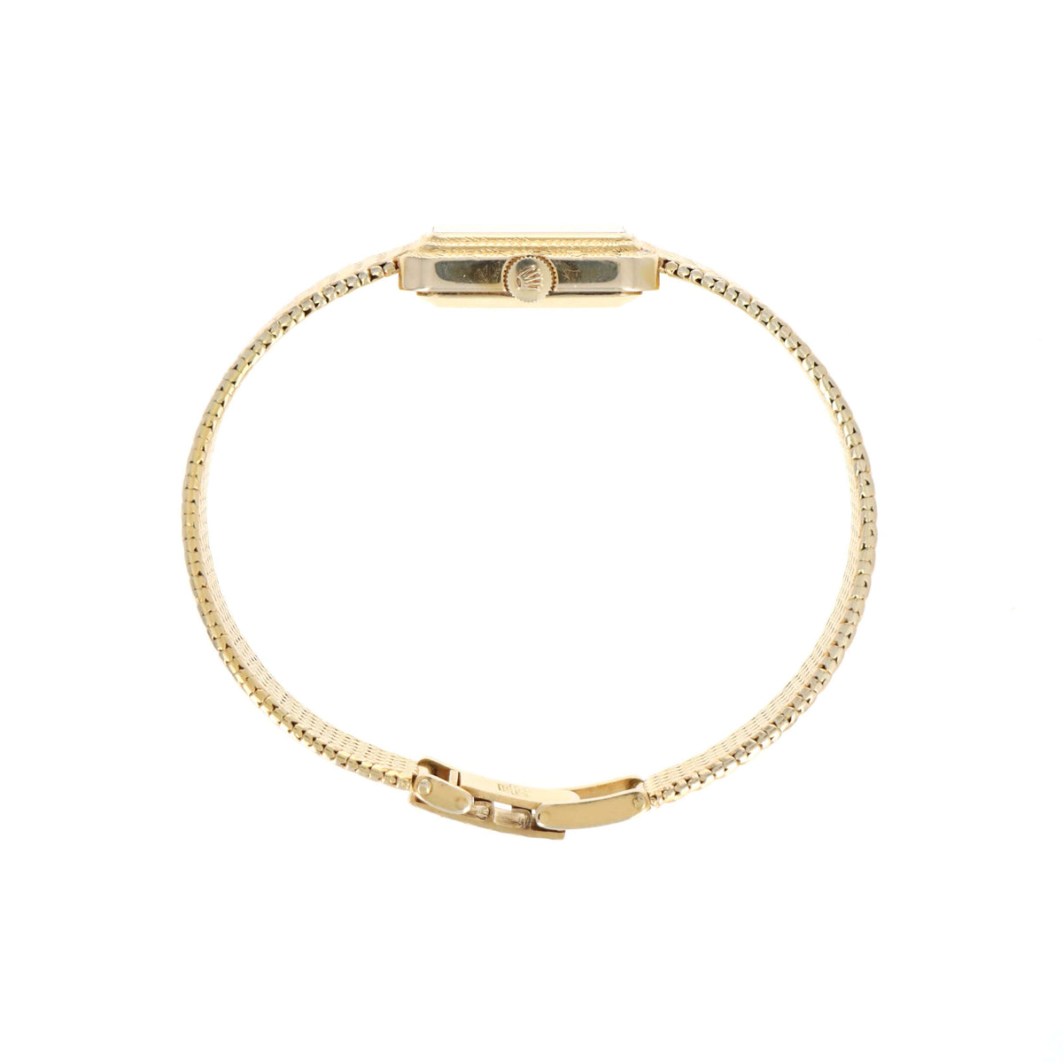 Vintage Rolex Orchid 18K Yellow Gold Mechanical Woven Bracelet Ladies Model 2681 C. 1976 - Queen May