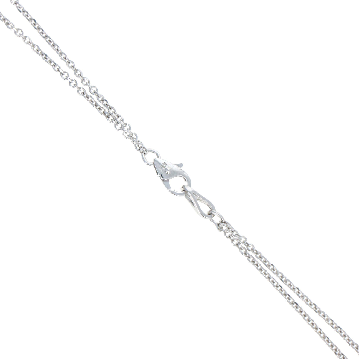 14K White Gold 2 Carat Round Brilliant Diamond Halo Station Drop Pendant Necklace - Queen May