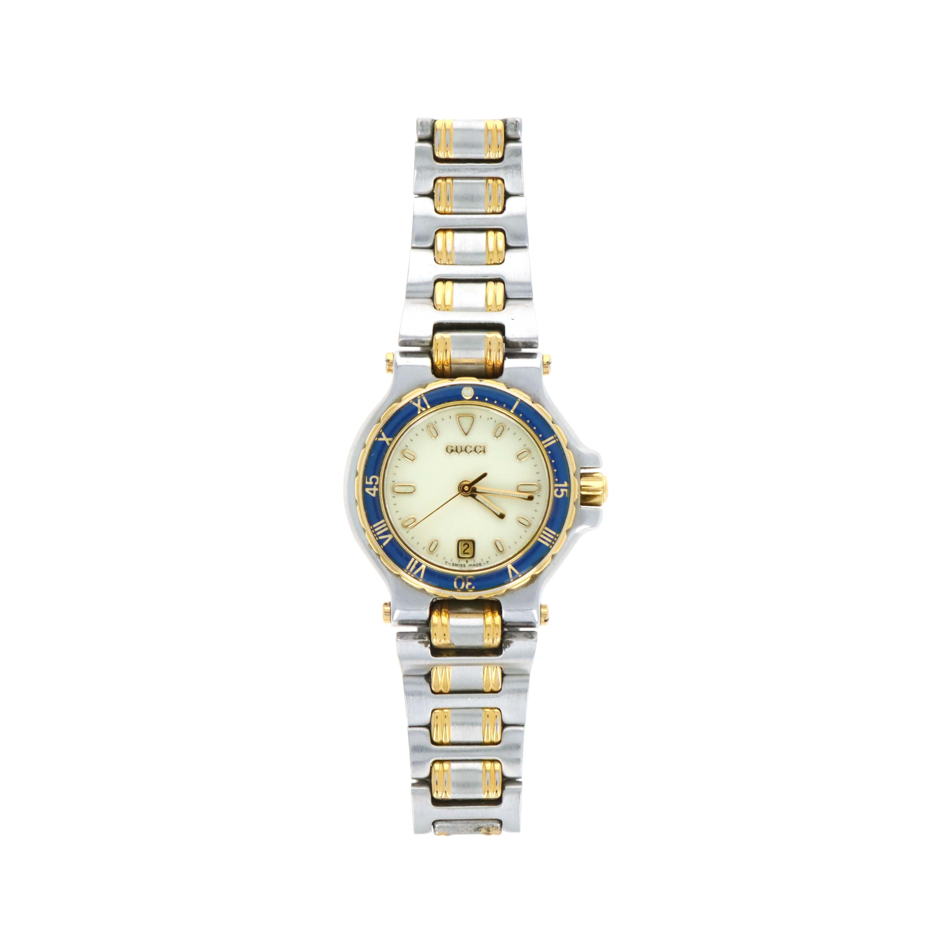 Vintage Gucci 9700L Two-Tone Ladies Diver Watch - Queen May