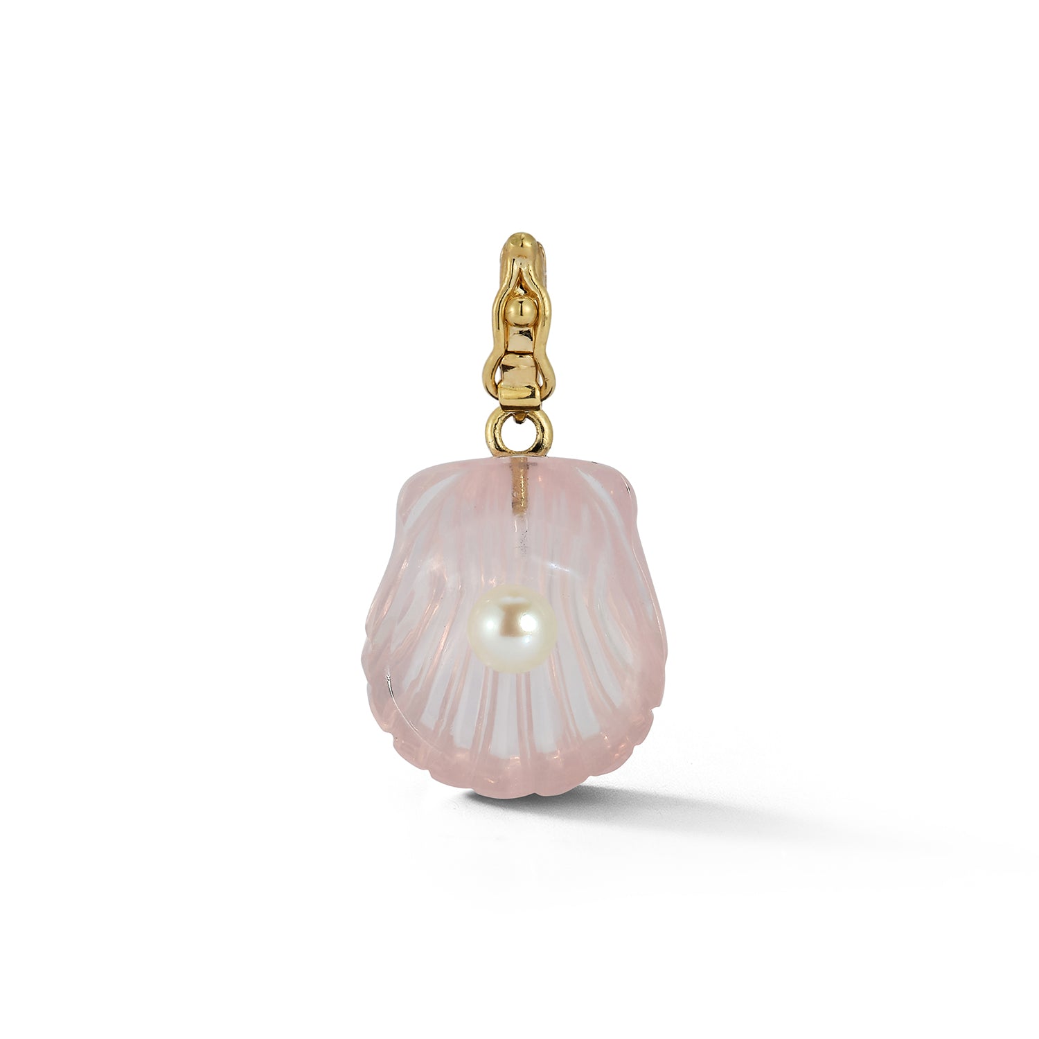 Renna Dream Shell Pendant - Rose Quartz