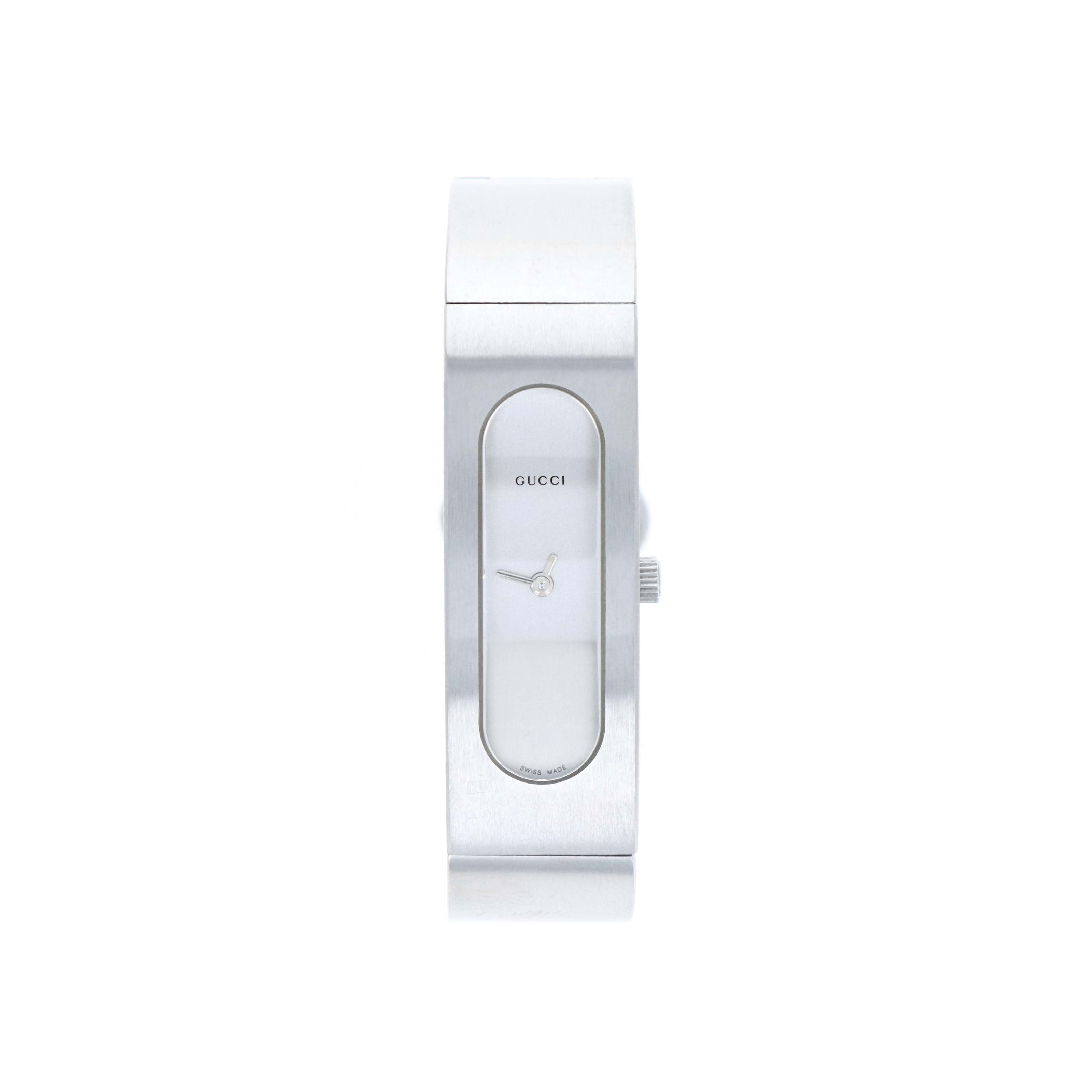 Gucci 2400S Stainless Steel Silver Dial Bangle Ladies Watch - Queen May