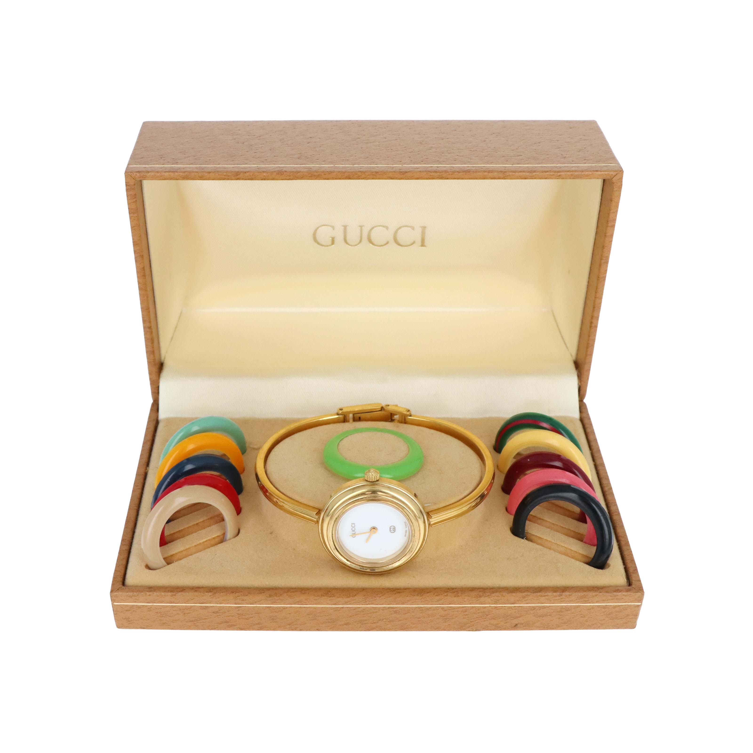 Vintage Gucci Interchangeable Bezel Bangle Watch - Queen May