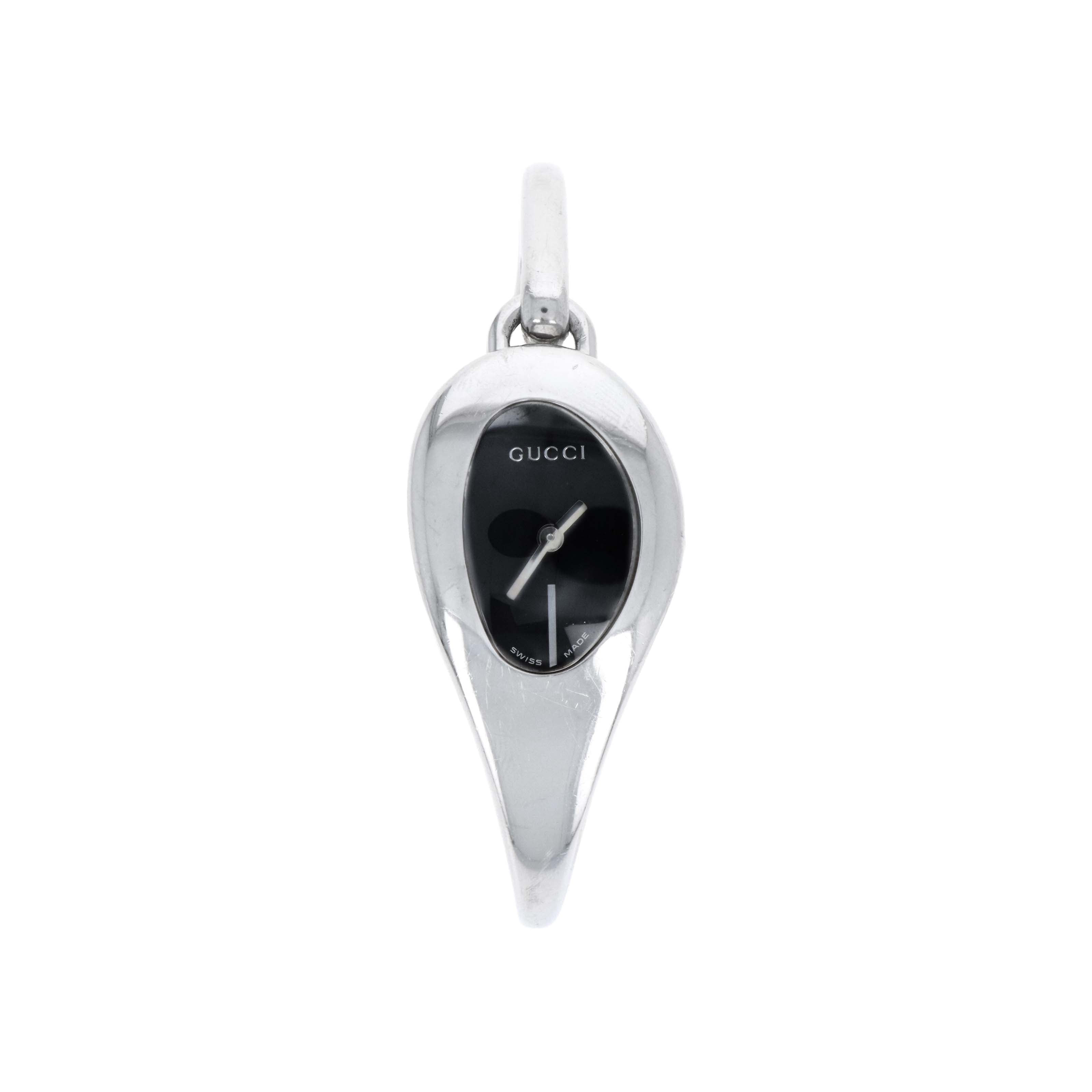 Gucci 103 Black Dial Horsebit Bangle Watch - Queen May