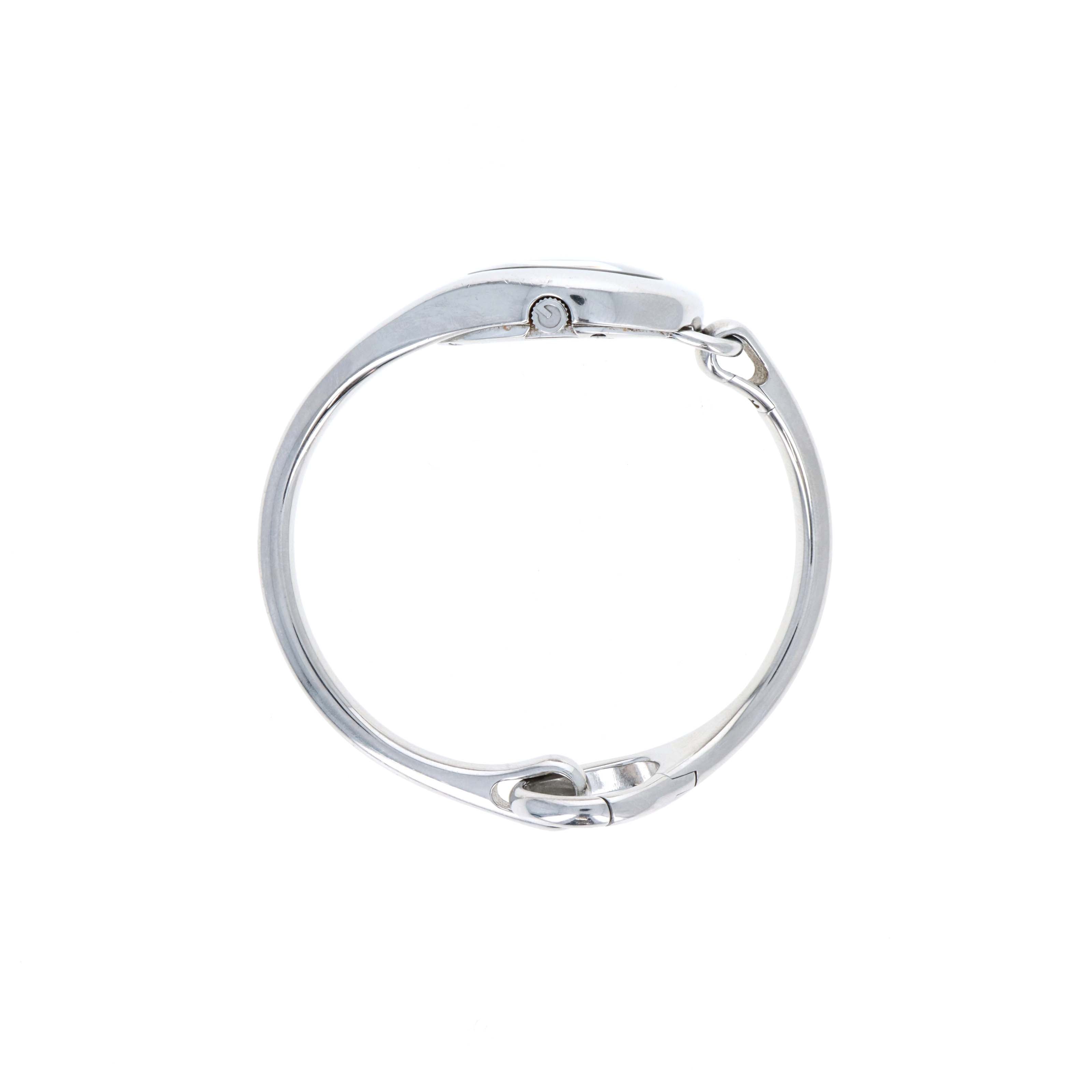 Gucci 103 Black Dial Horsebit Bangle Watch - Queen May