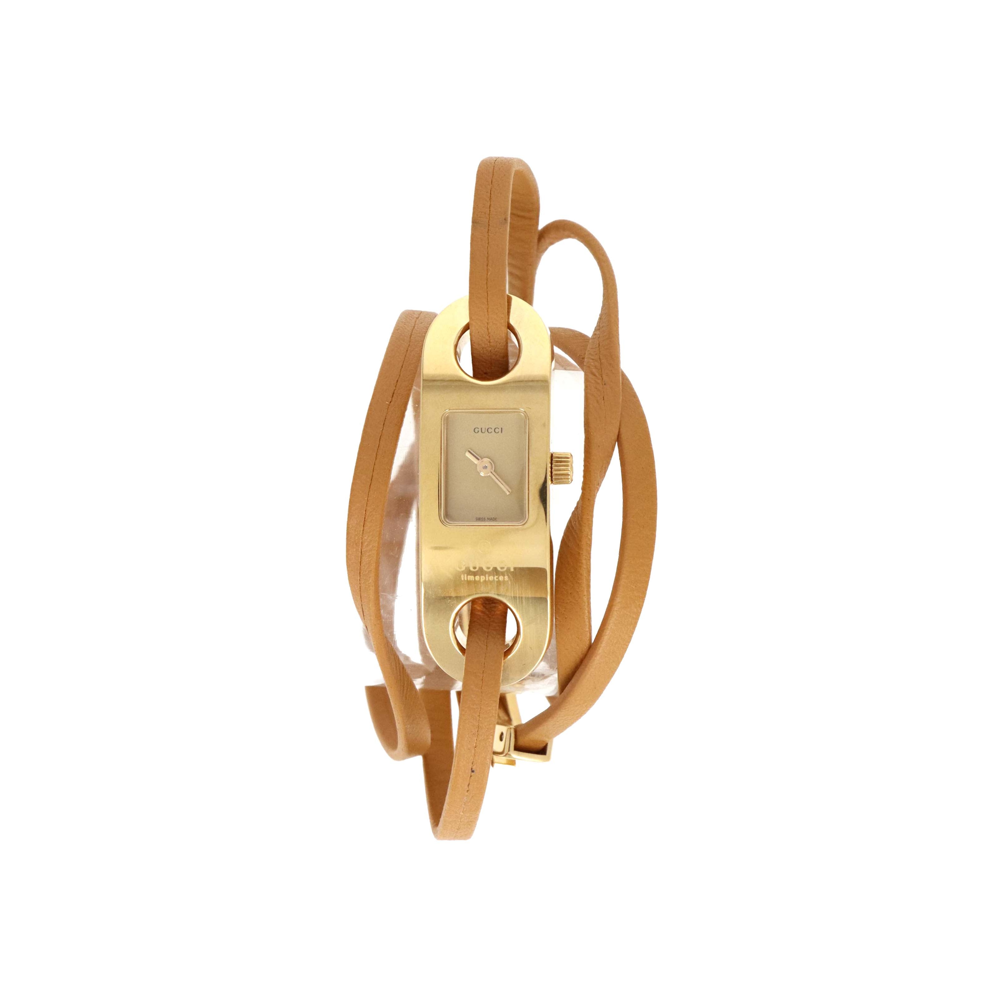Gucci 6100L Leather Wrap Watch - Queen May