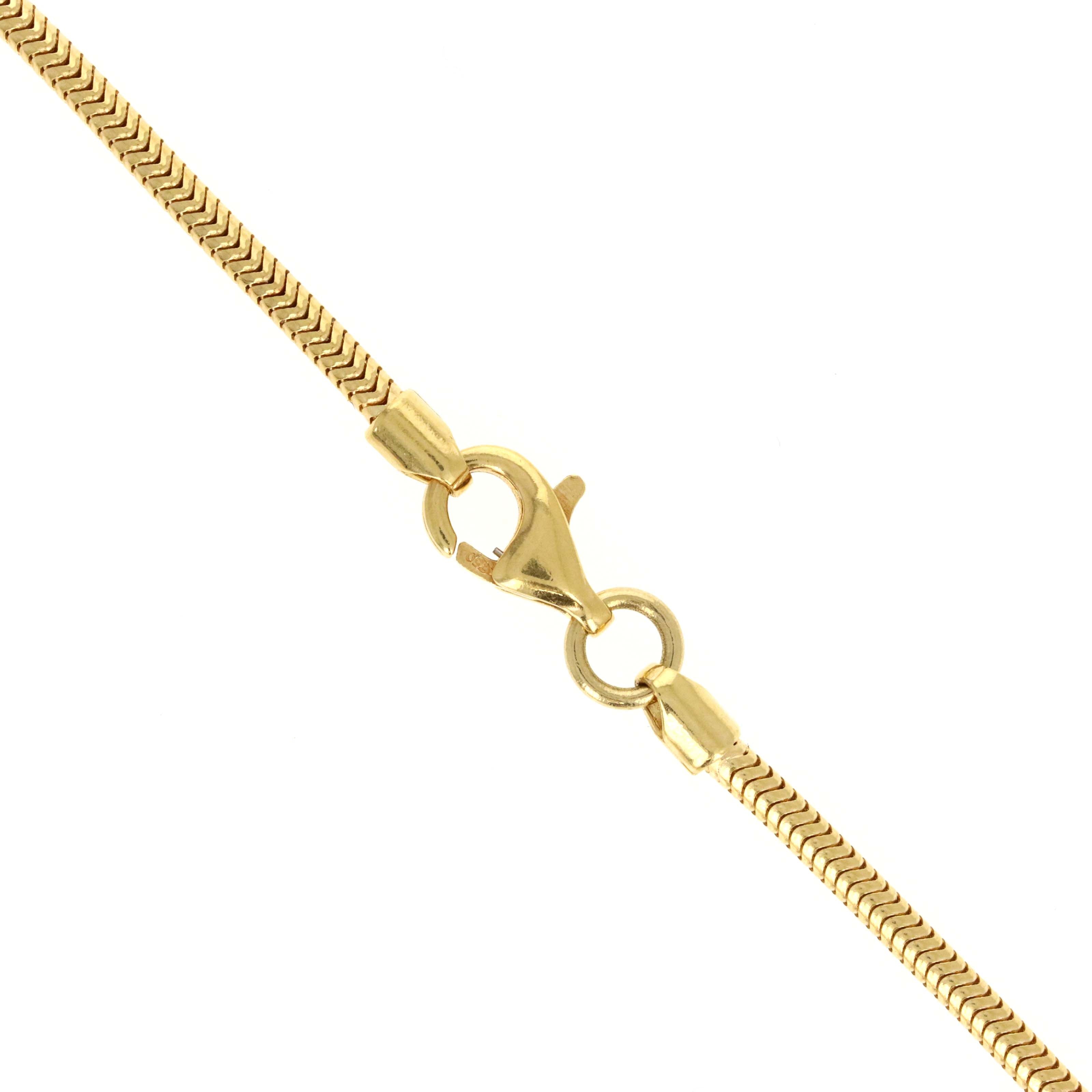 18K Yellow Gold Snake Necklace - Queen May