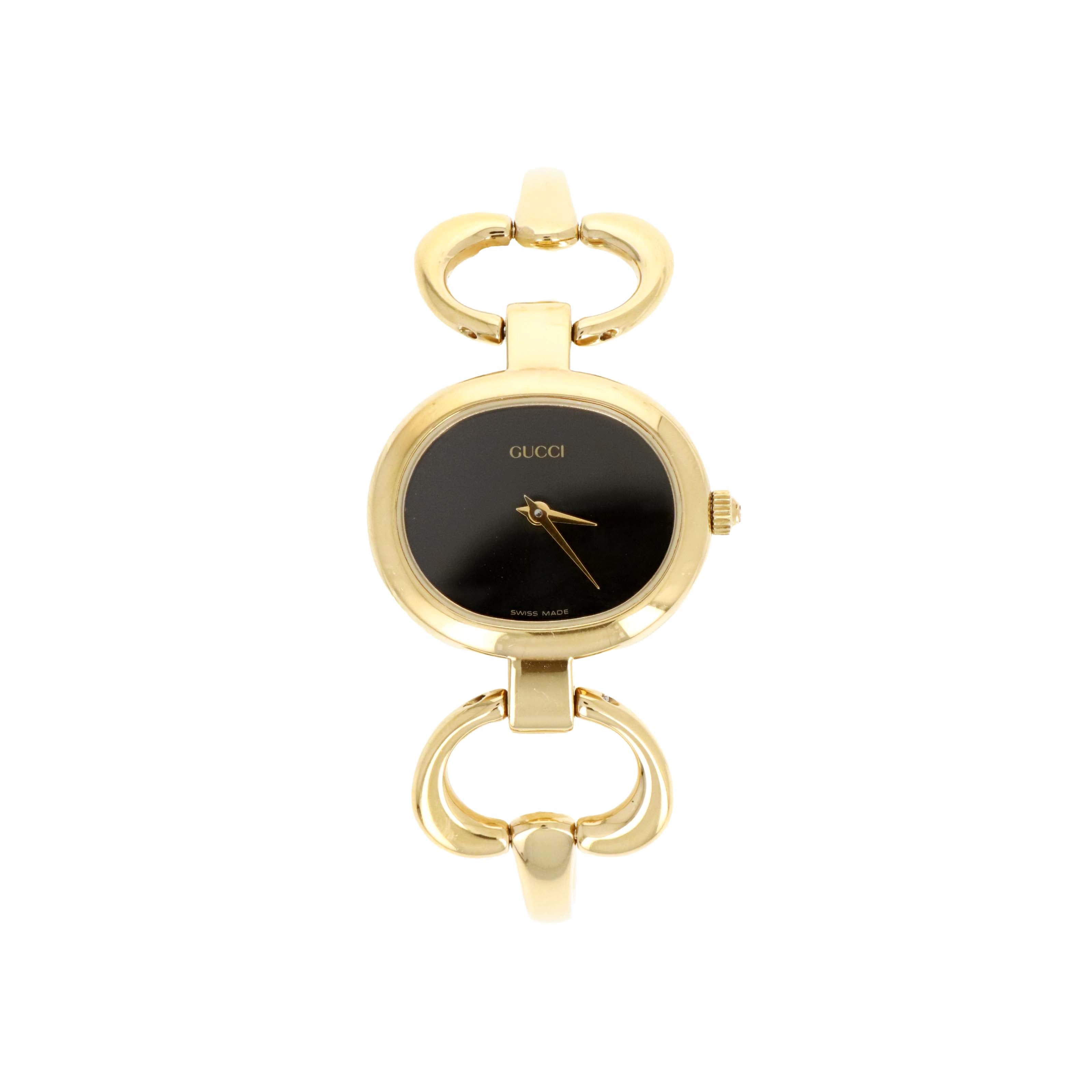 Gucci 1600 Series Horsebit Black Dial Watch - Queen May