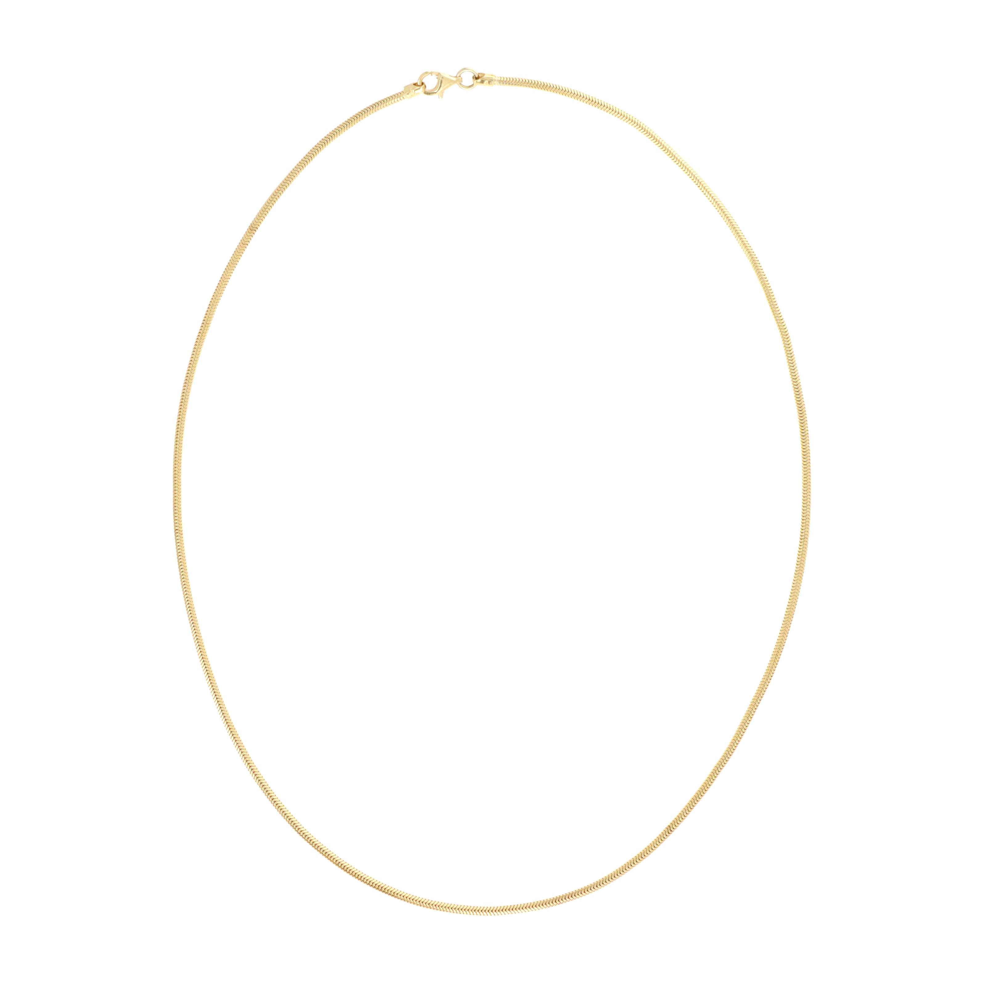 18K Yellow Gold Snake Necklace - Queen May