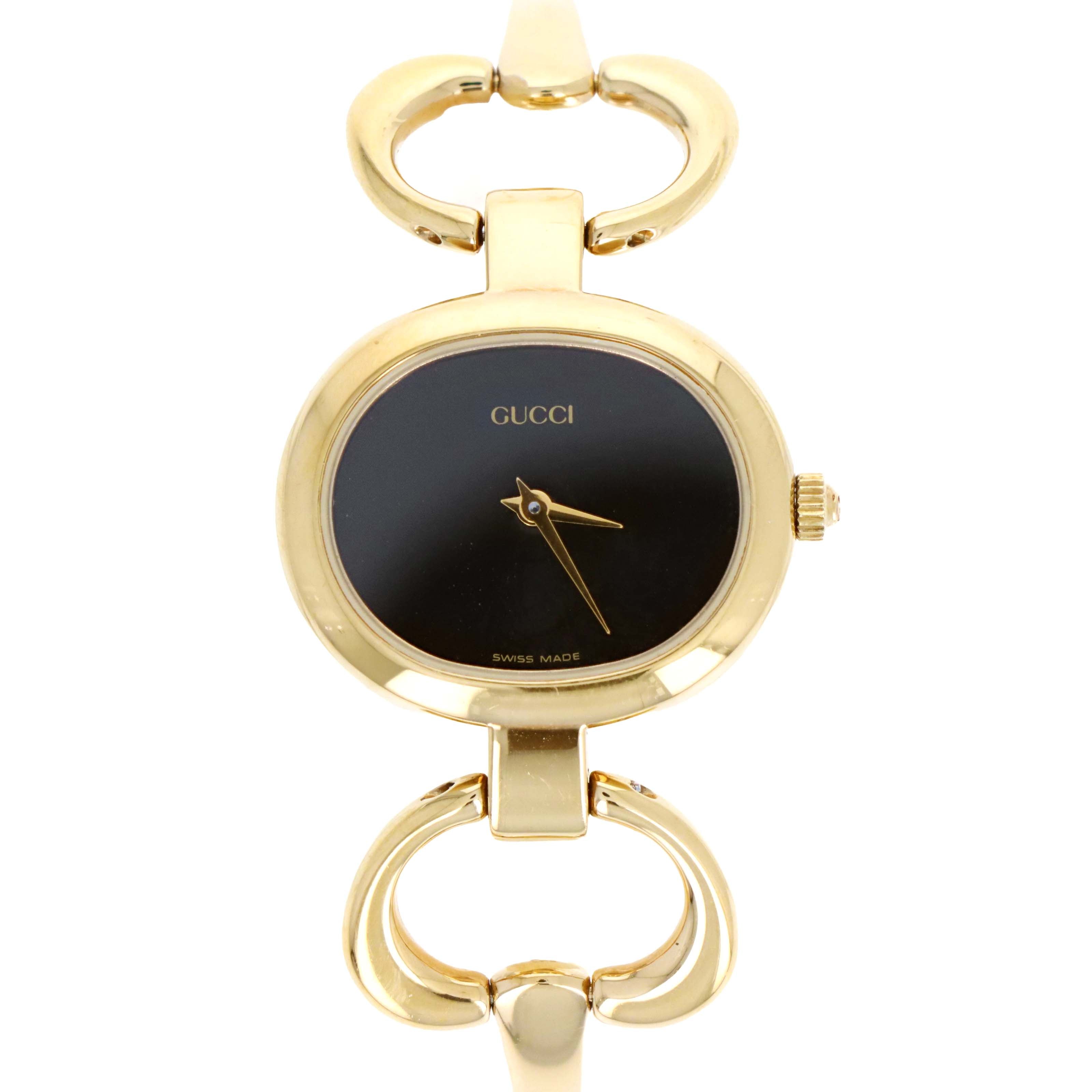 Gucci 1600 Series Horsebit Black Dial Watch - Queen May
