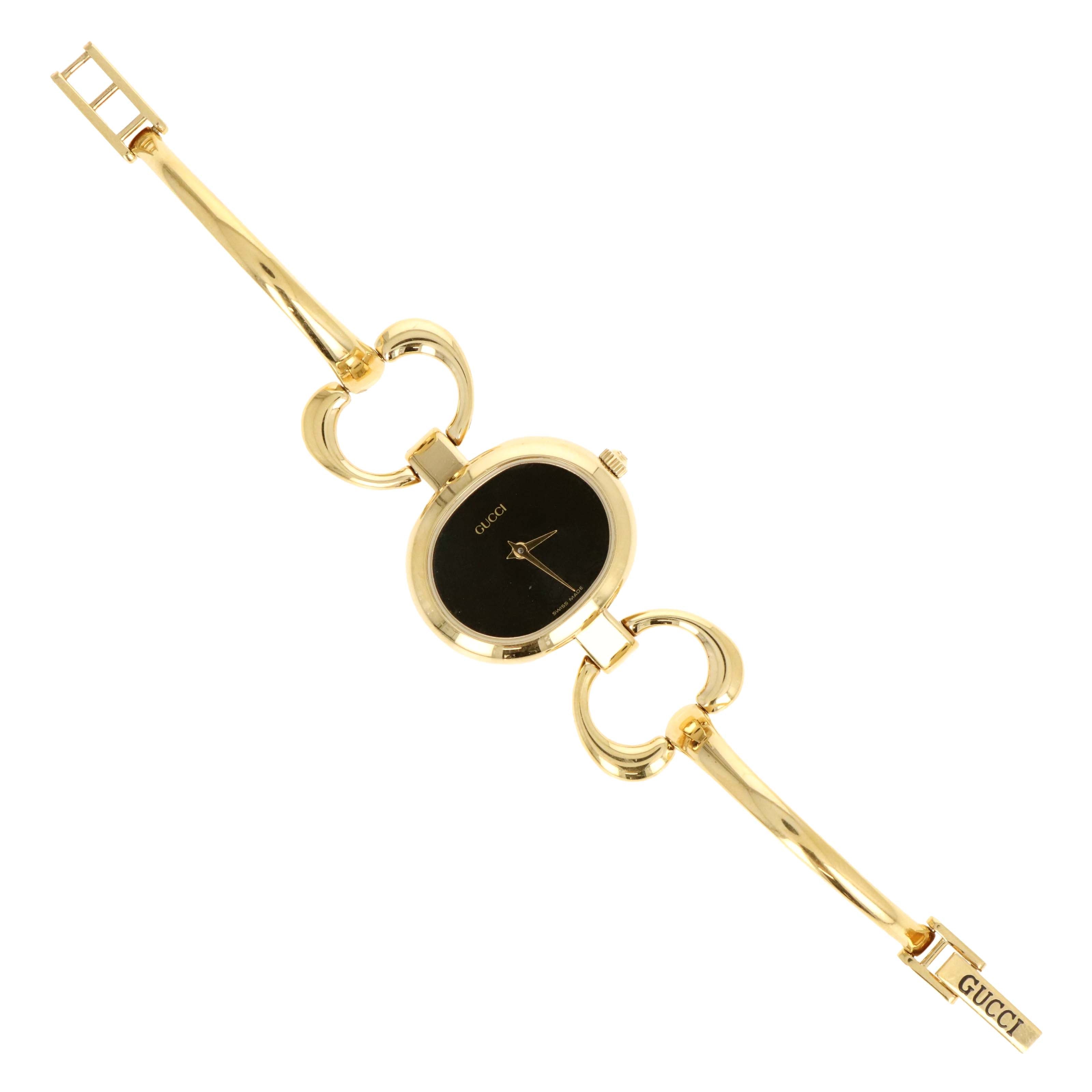 Gucci 1600 Series Horsebit Black Dial Watch - Queen May