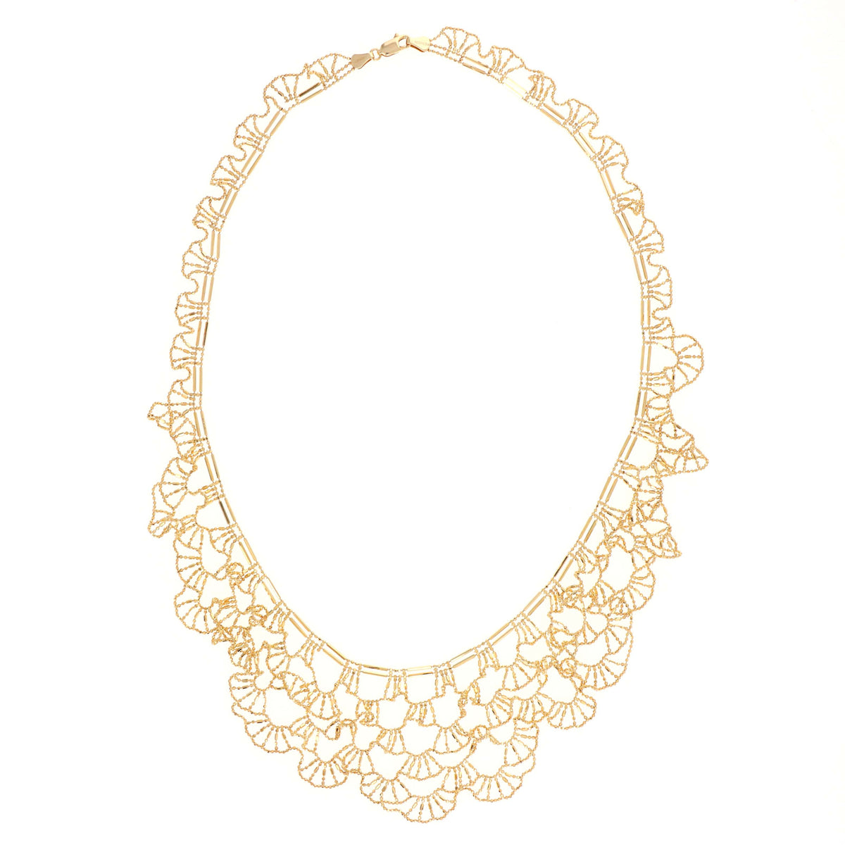 14K Yellow Gold Fringe Chain Necklace