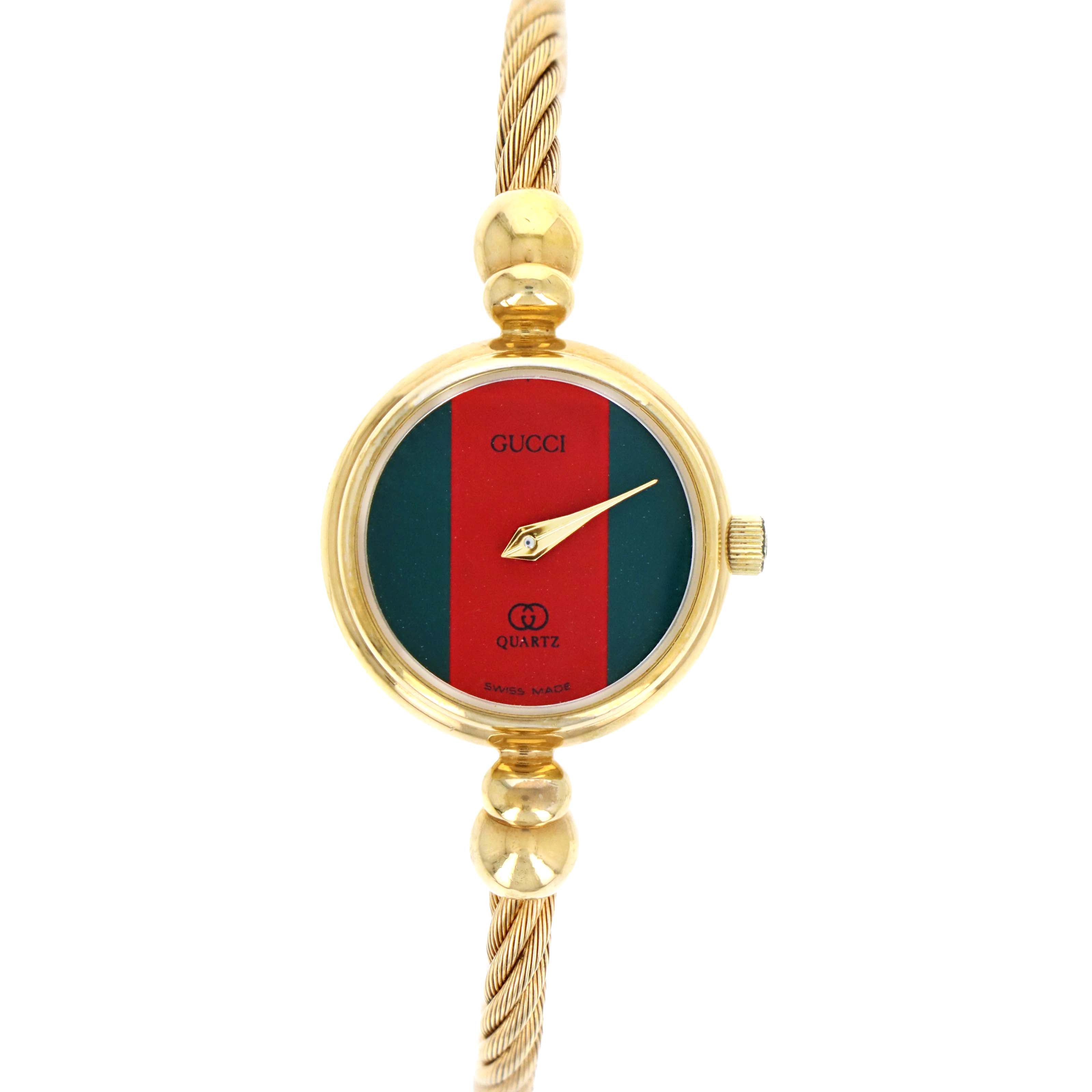 Gucci Red and Green 20mm Rope Bangle Watch - Queen May