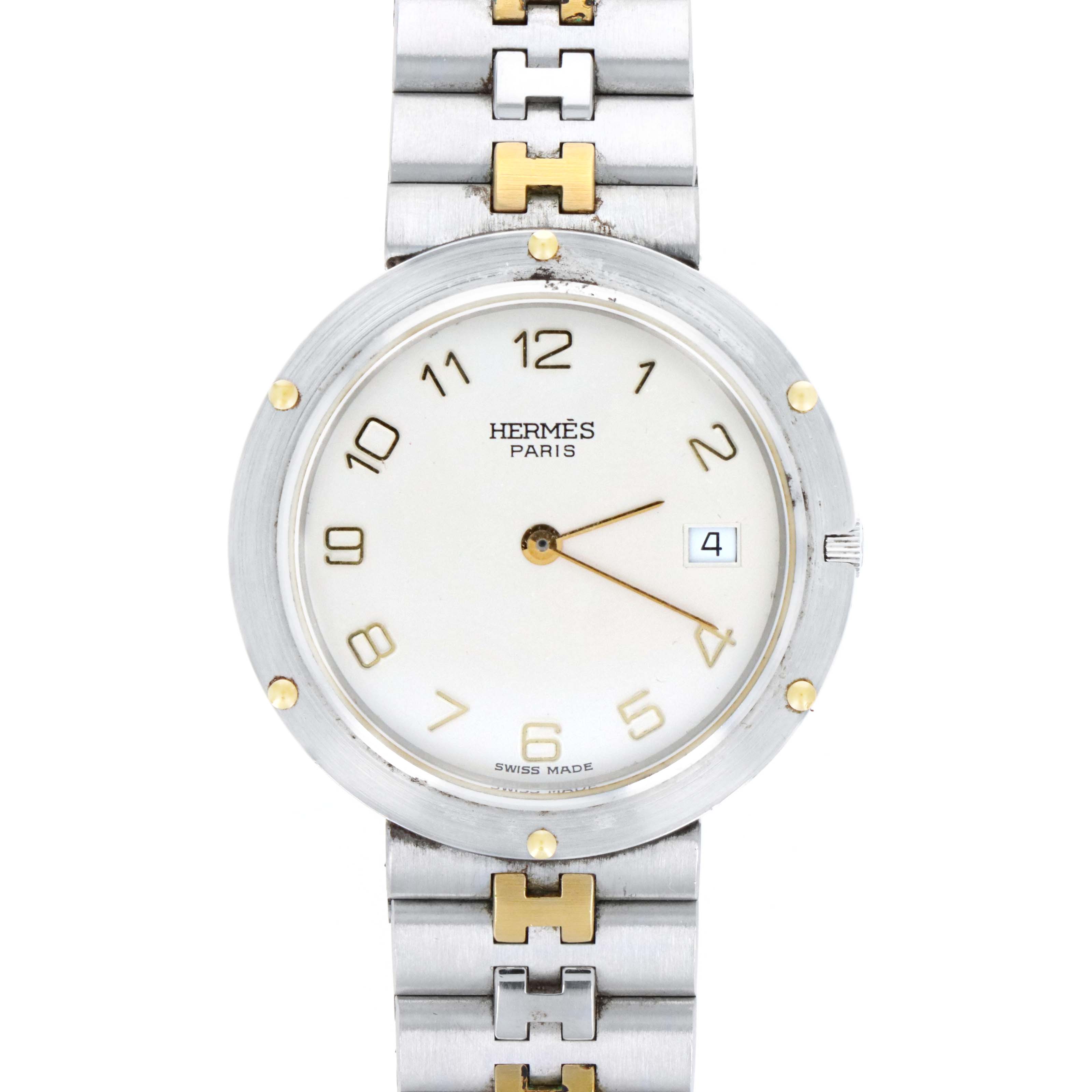Hermes Two-Tone Clipper Watch with Box and Papers - Queen May