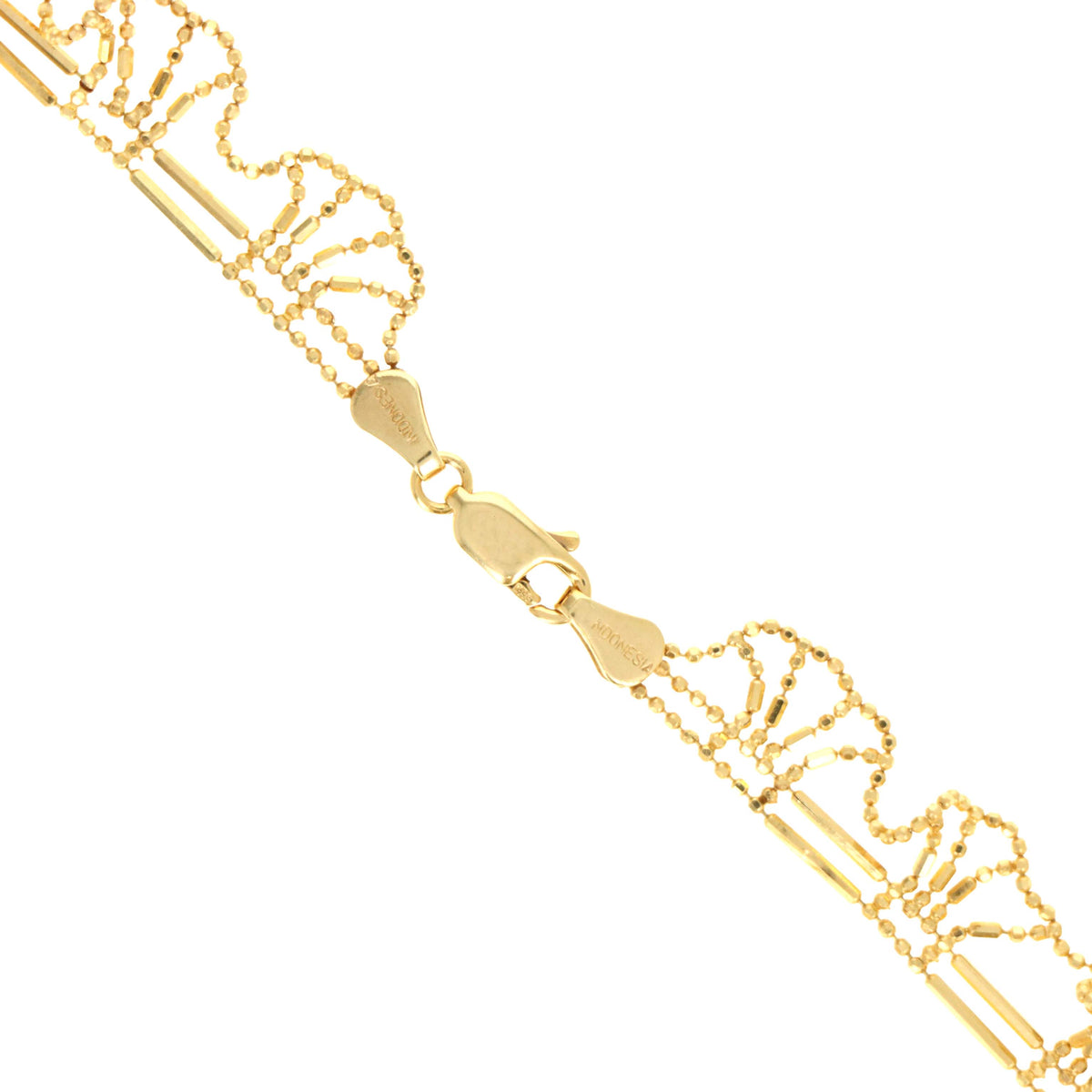 14K Yellow Gold Fringe Chain Necklace
