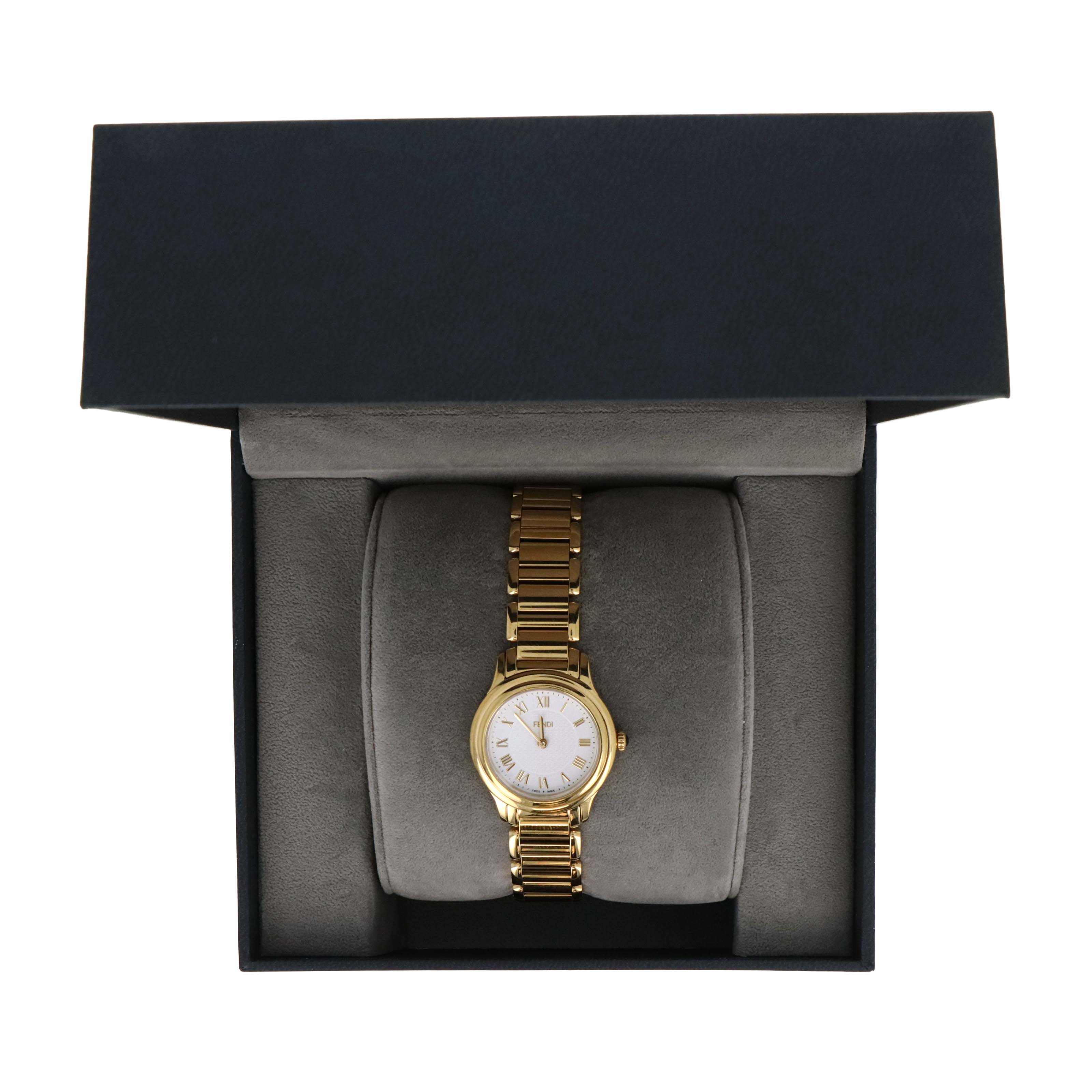 Fendi Classico Round 25000L Gold Plated Ladies Watch - Queen May