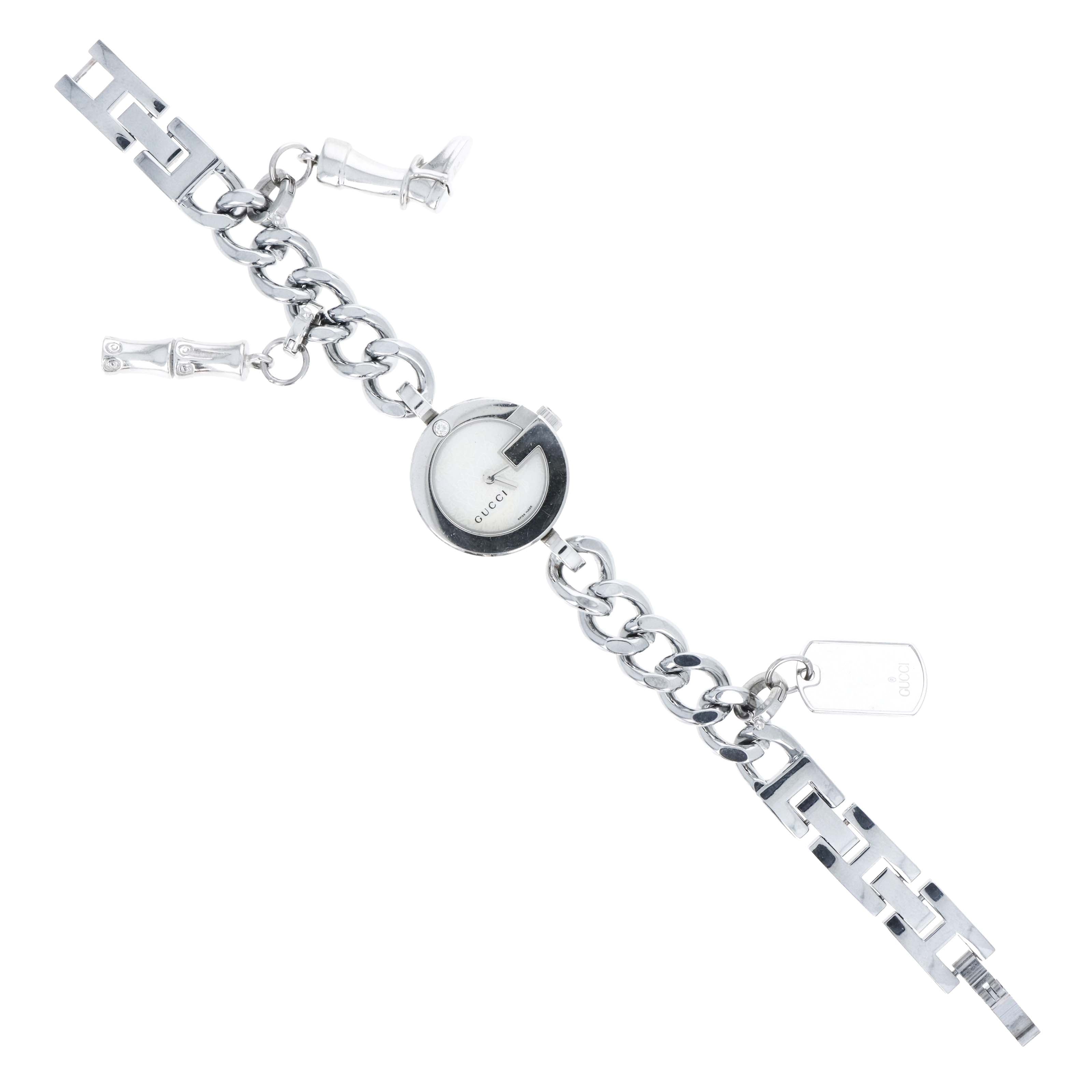 Gucci 107 G Face Charm Bracelet Watch - Queen May