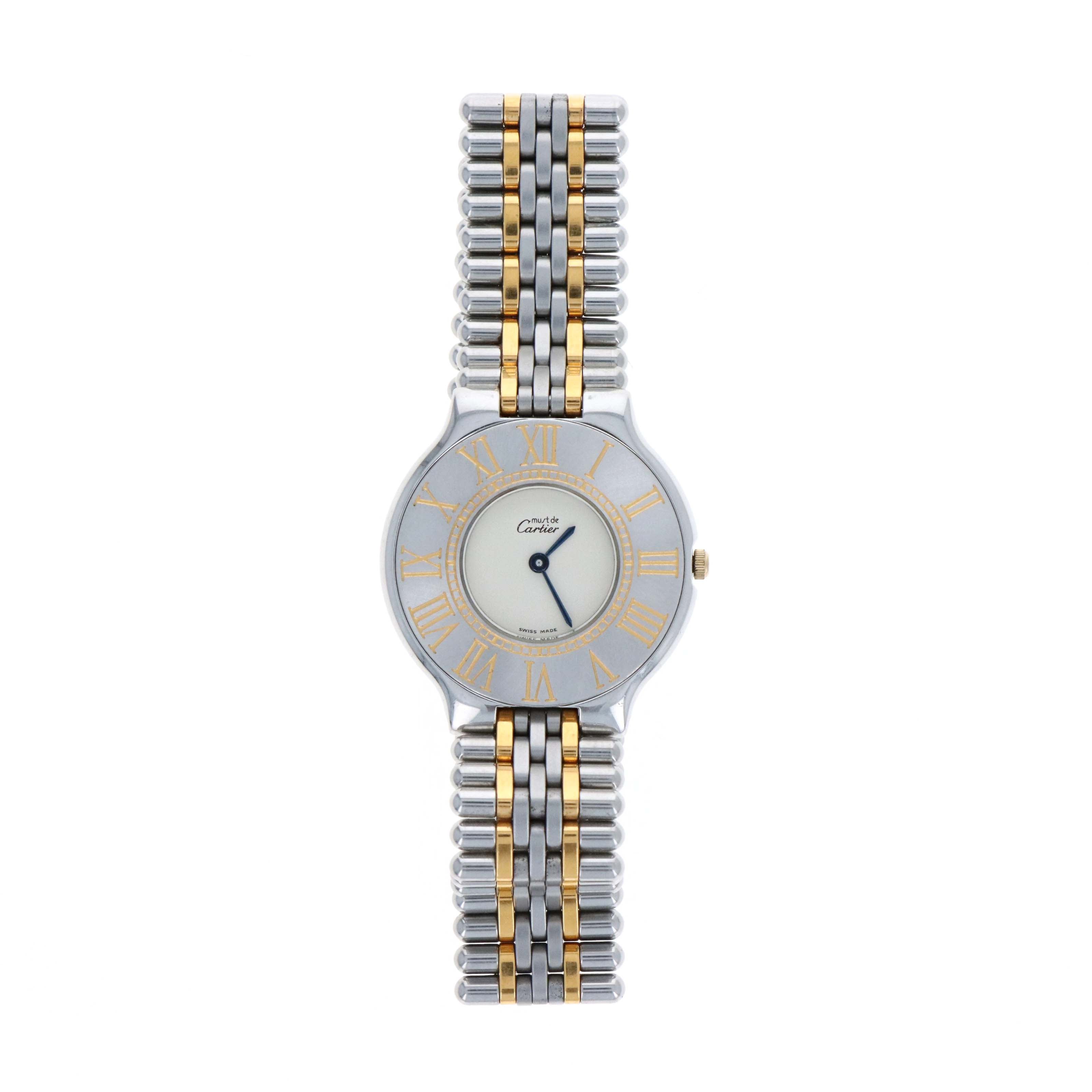 Cartier Must De 21 Stainless Steel 18K Analog Quartz Watch 31MM - Queen May