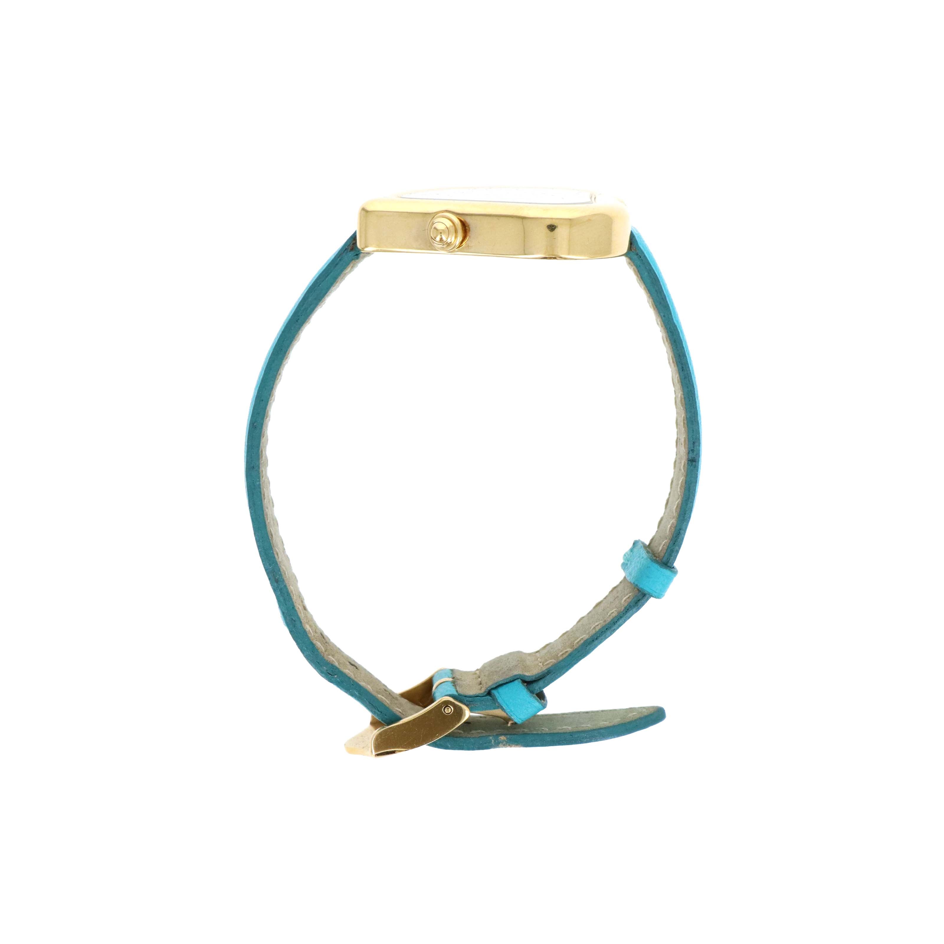 Vintage Yves Saint Laurent Teal Heart Watch