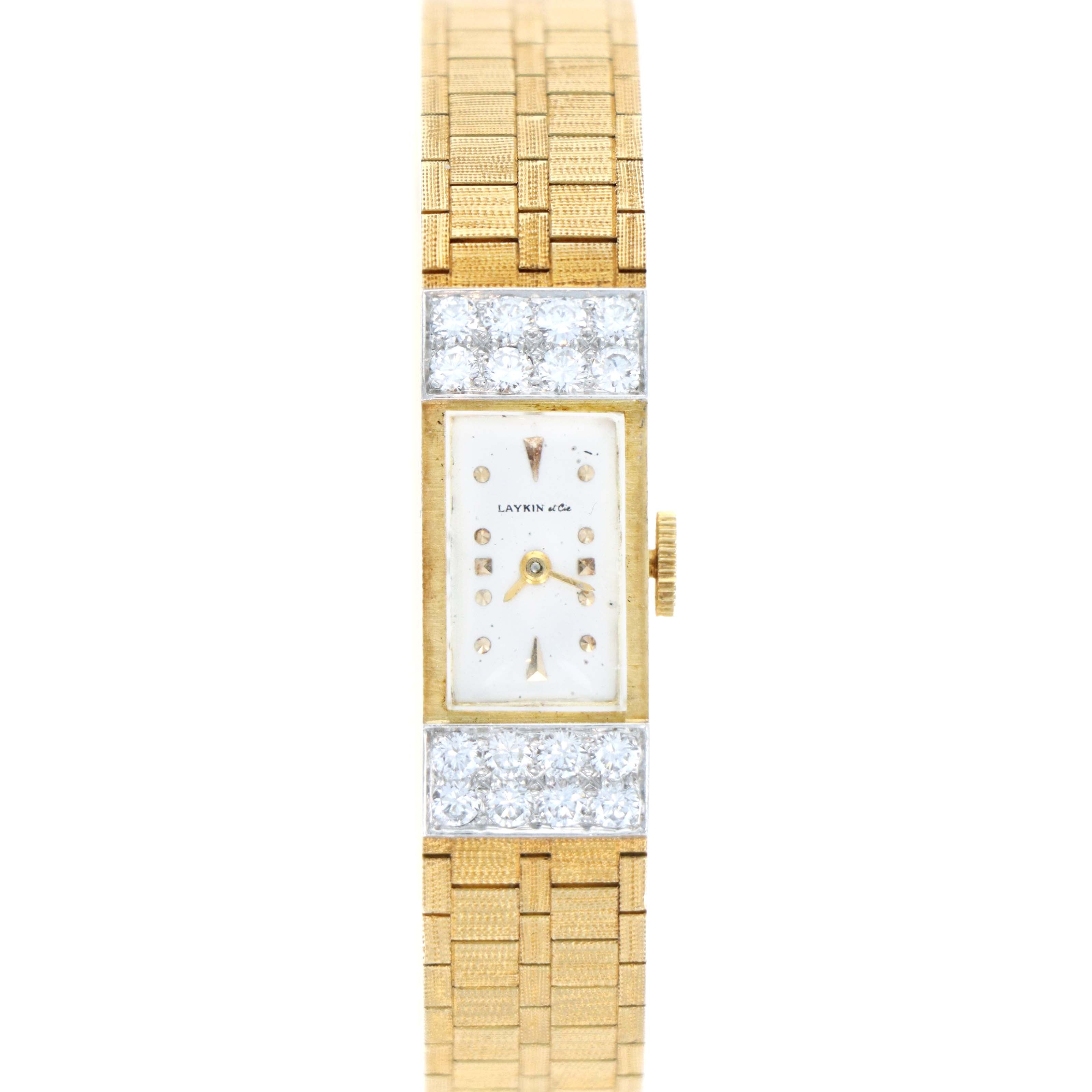 Vintage 18K Yellow Gold Laykin et Cie Diamond Watch