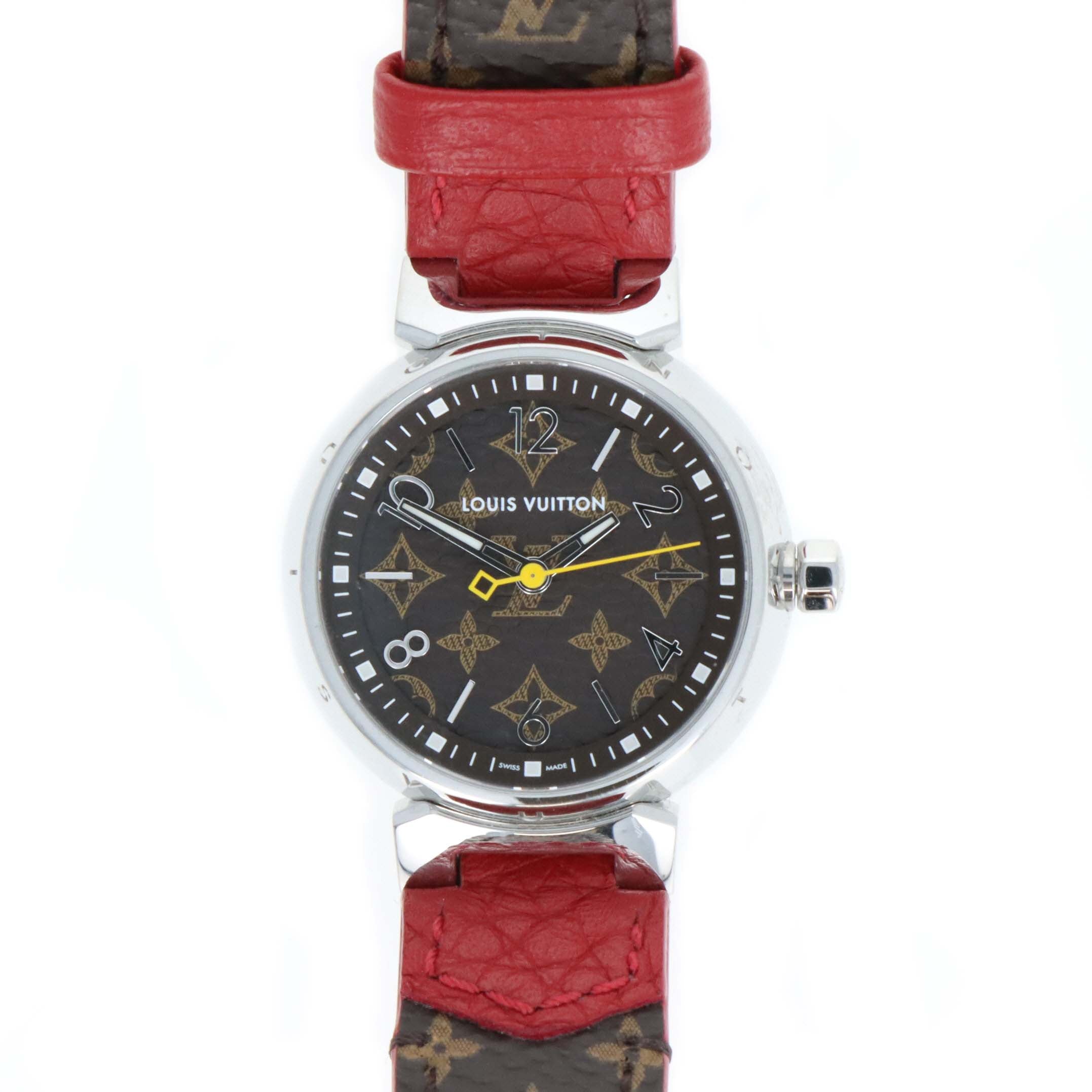 Louis Vuitton Tambour Monogram Quartz Model QA070 - Queen May