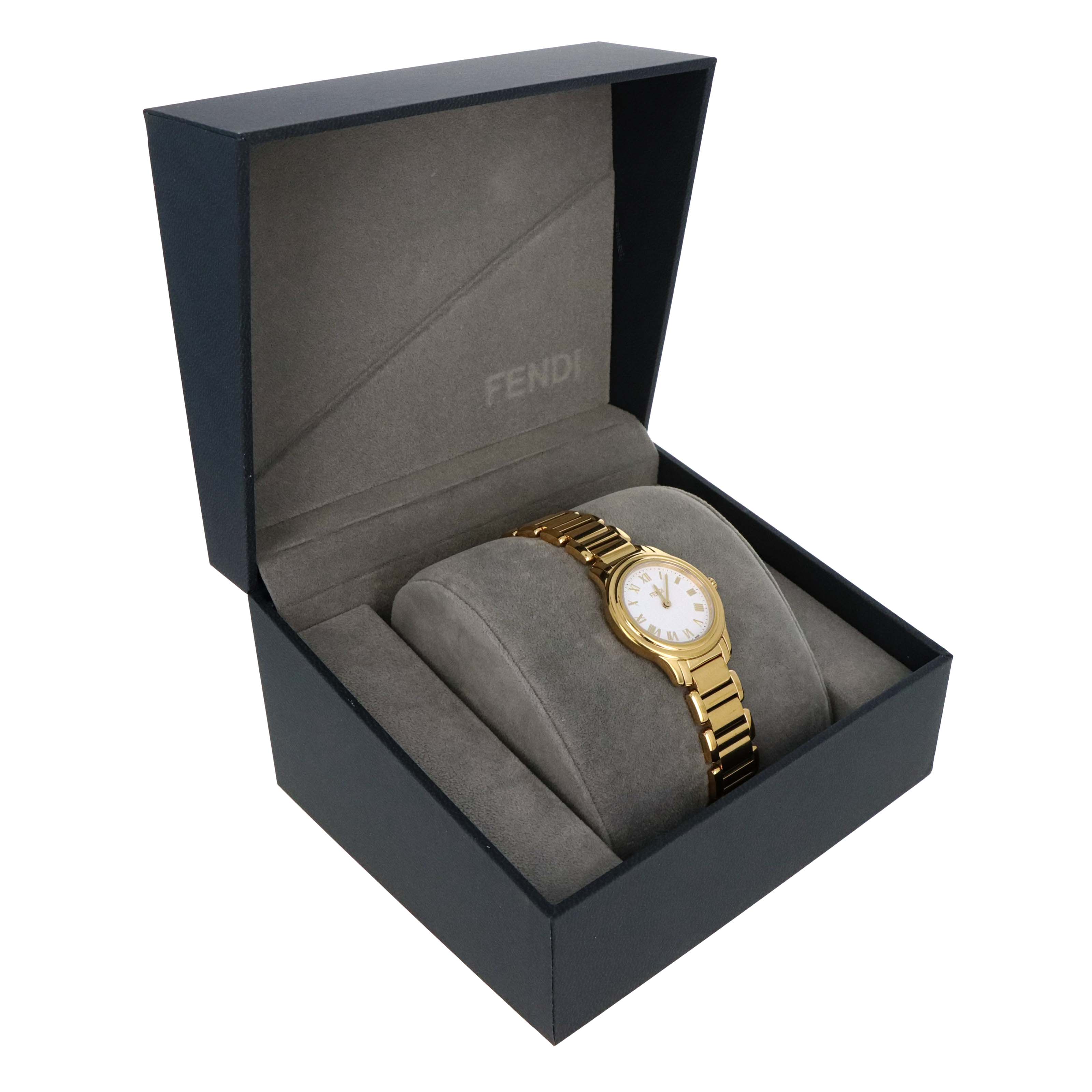 Fendi Classico Round 25000L Gold Plated Ladies Watch - Queen May