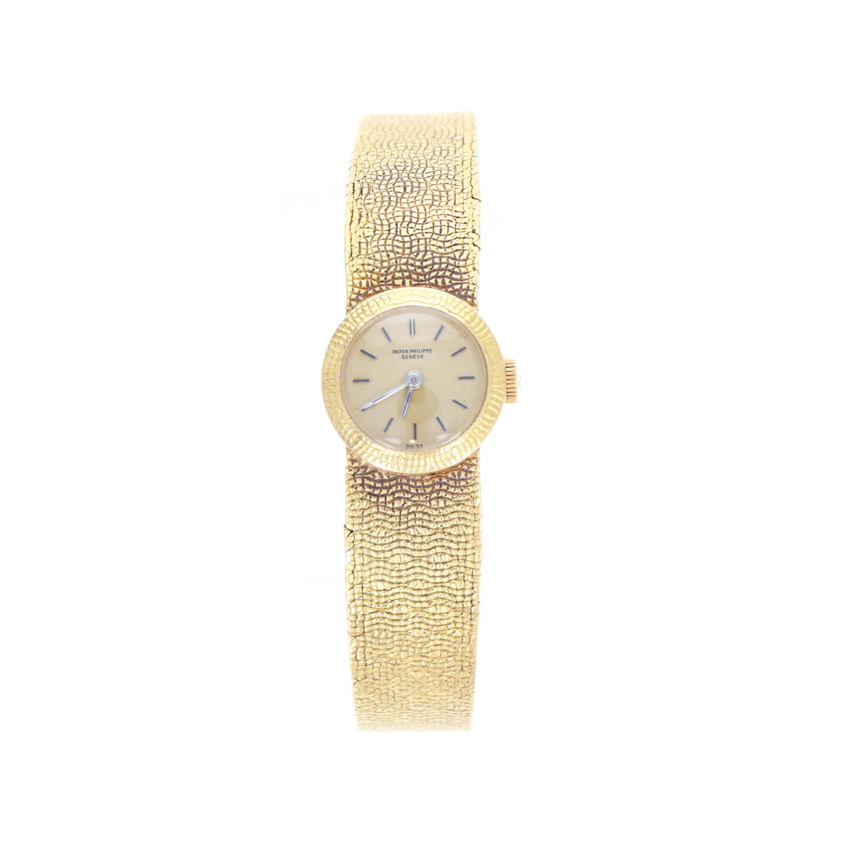 Patek Philippe Reference 3306/23 18K Yellow Gold Hobnail Bezel Ladies Vintage Watch