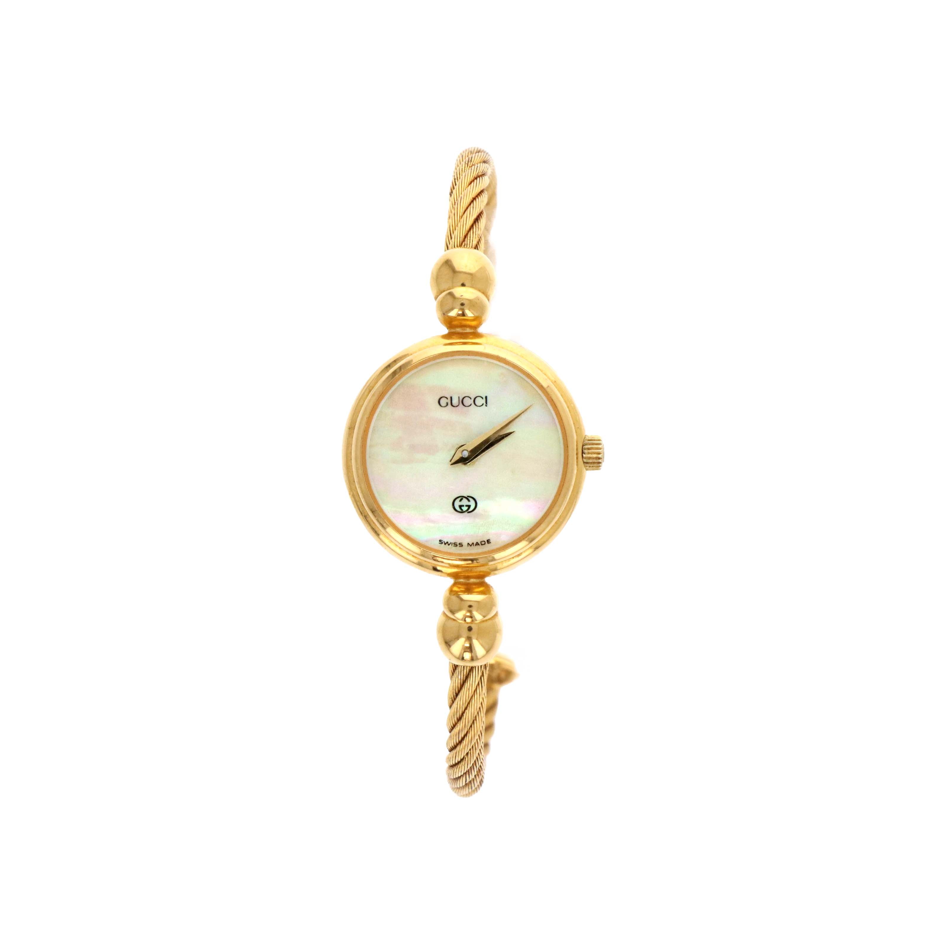 Gucci 20mm Mother Of Pearl Rope Bangle Watch - Queen May