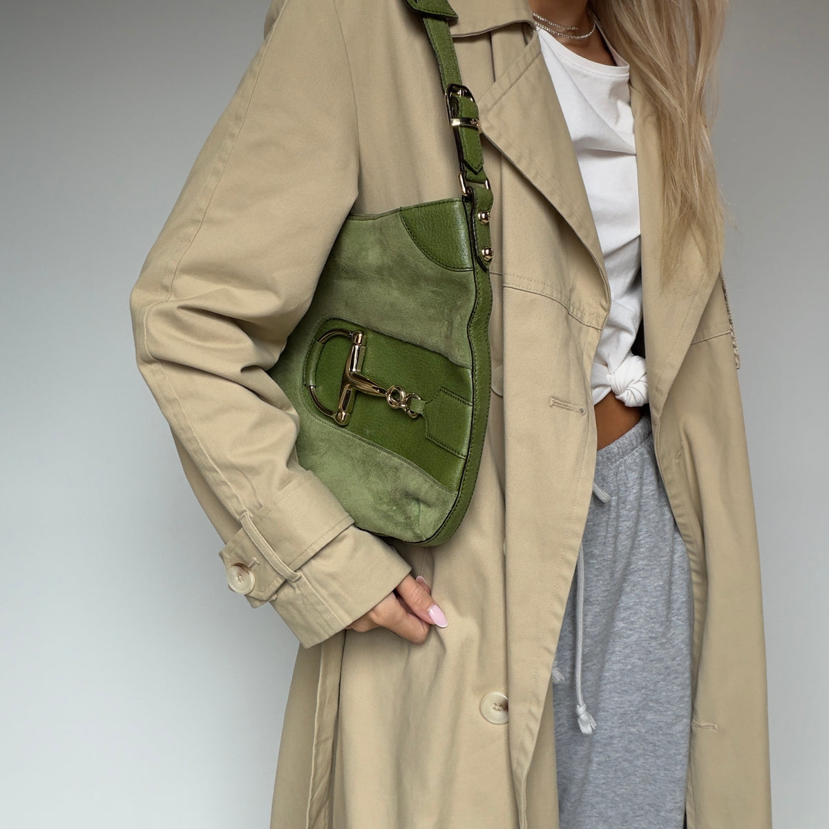 Gucci Suede Horsebit Hasler Hobo Bag - Queen May