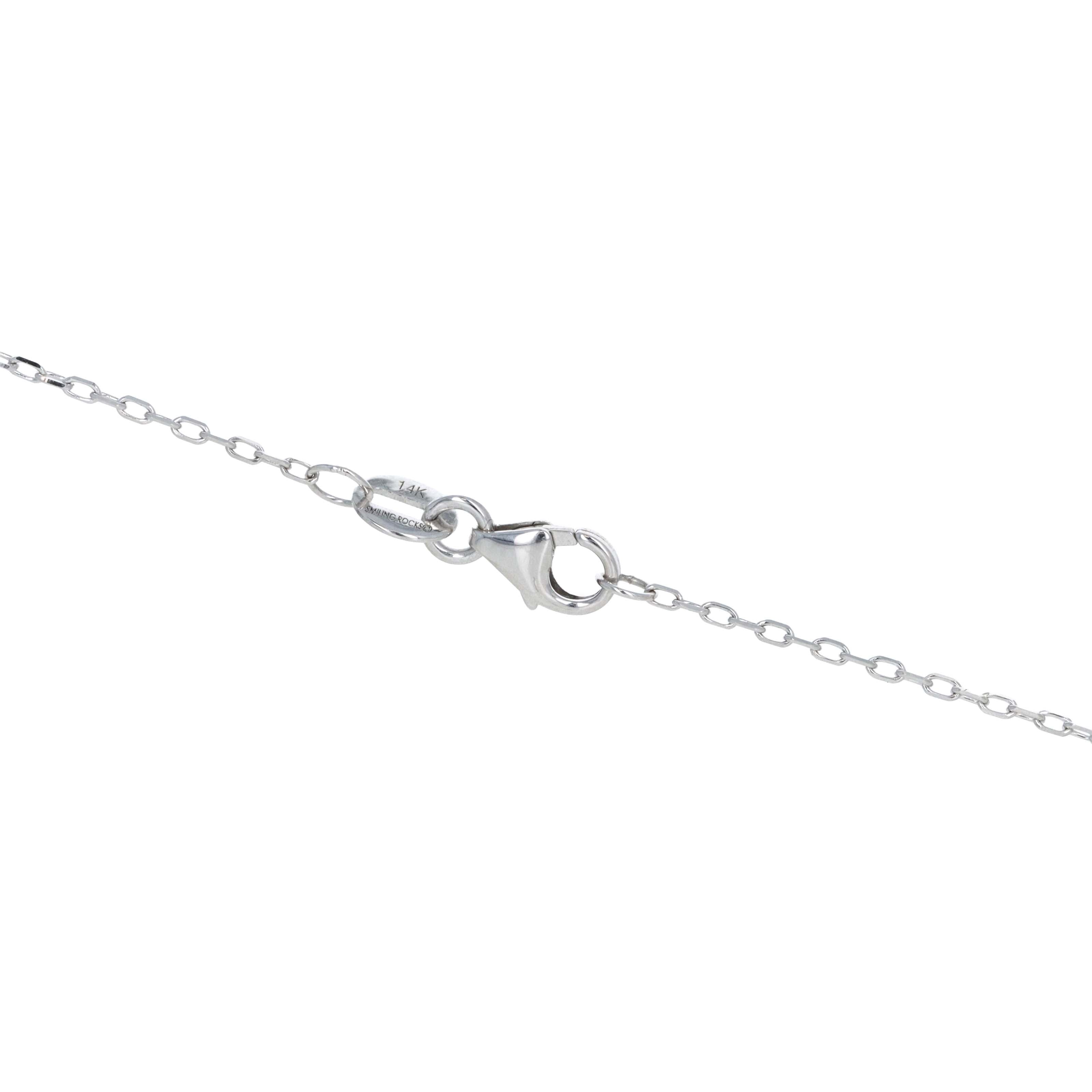 Lab Grown 2.02 Carat Diamond Pear Bezel Pendant Necklace 14K White Gold - Queen May