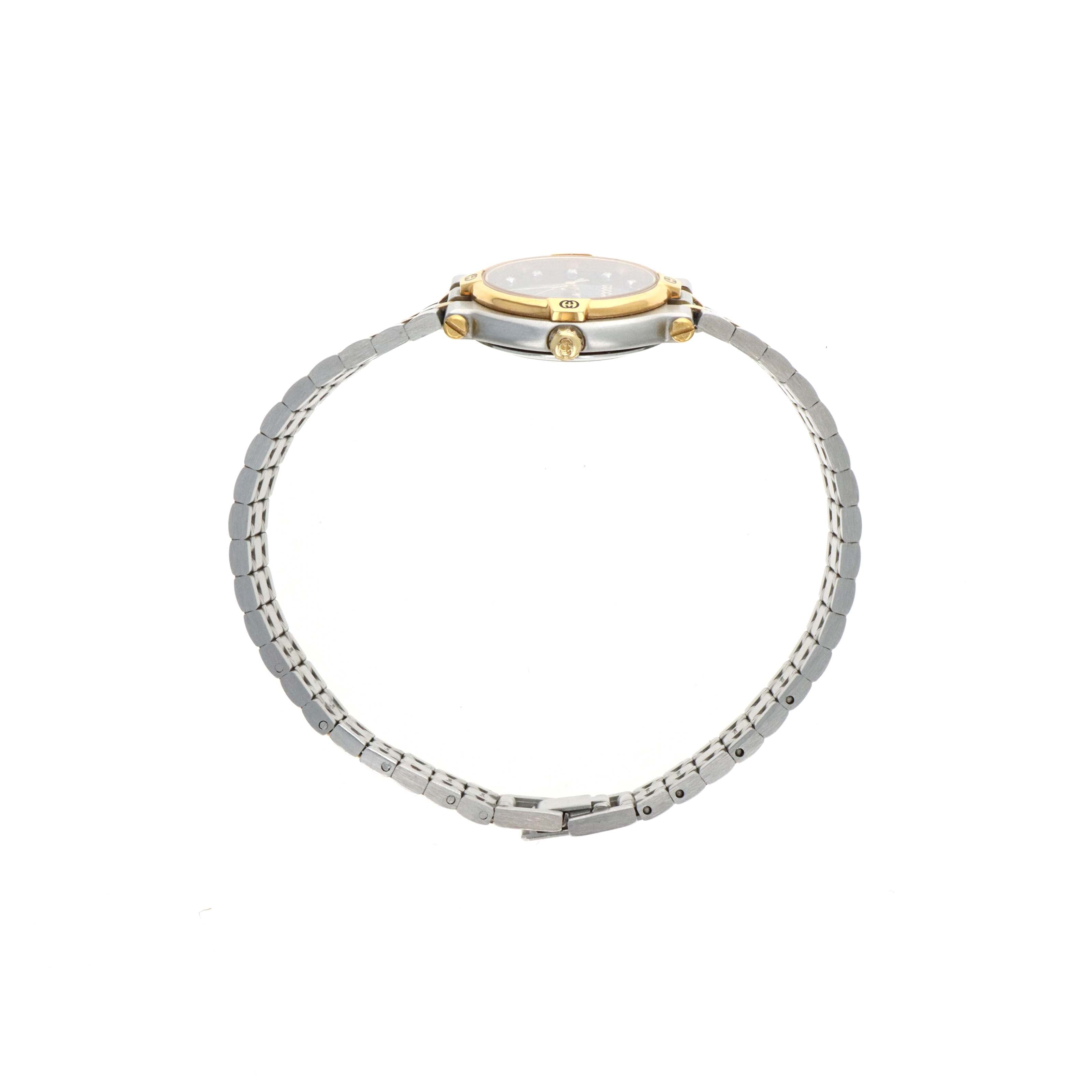 Vintage Gucci Date 9000L Two Tone Watch - Queen May