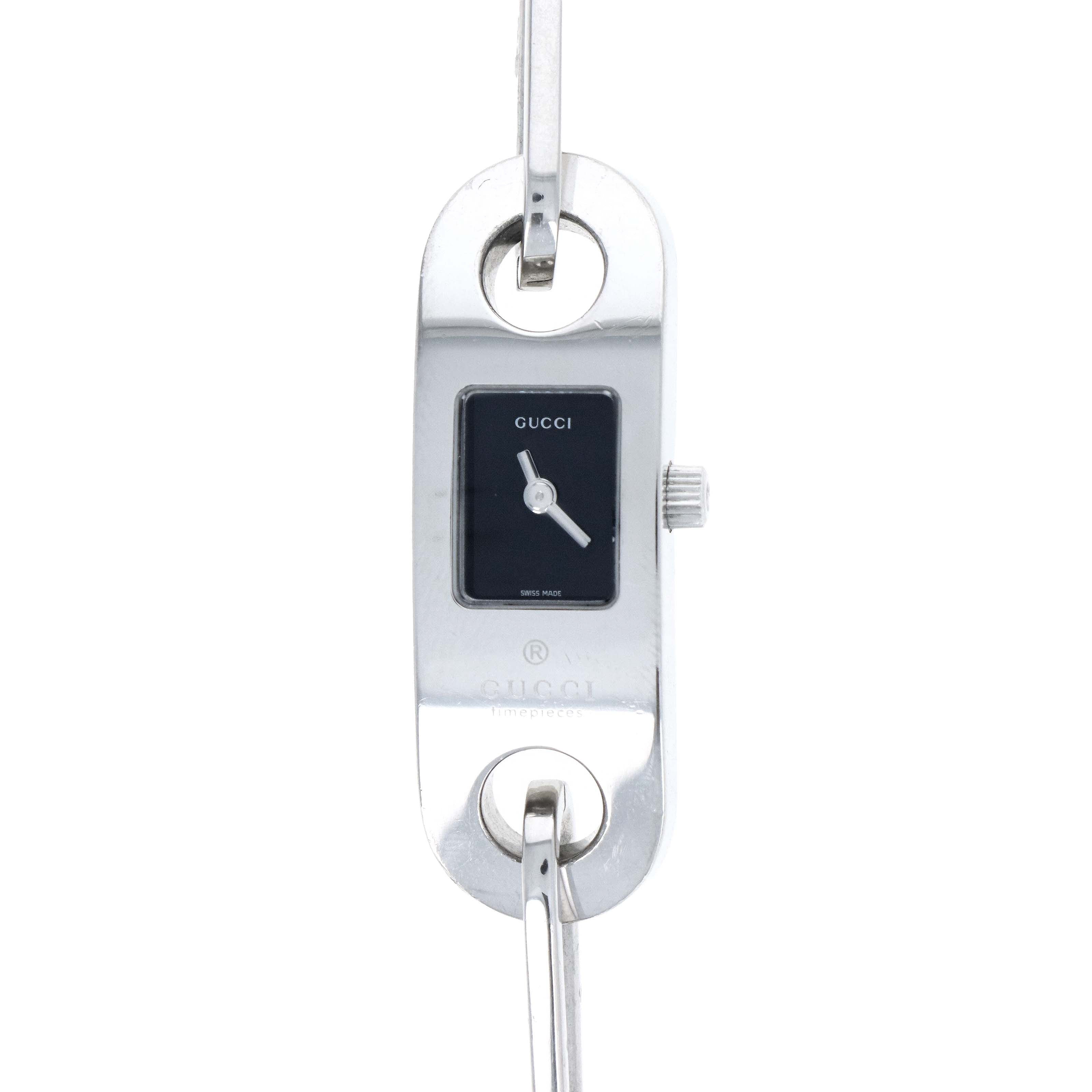 Gucci 6100L Stainless Steel Link Watch - Queen May