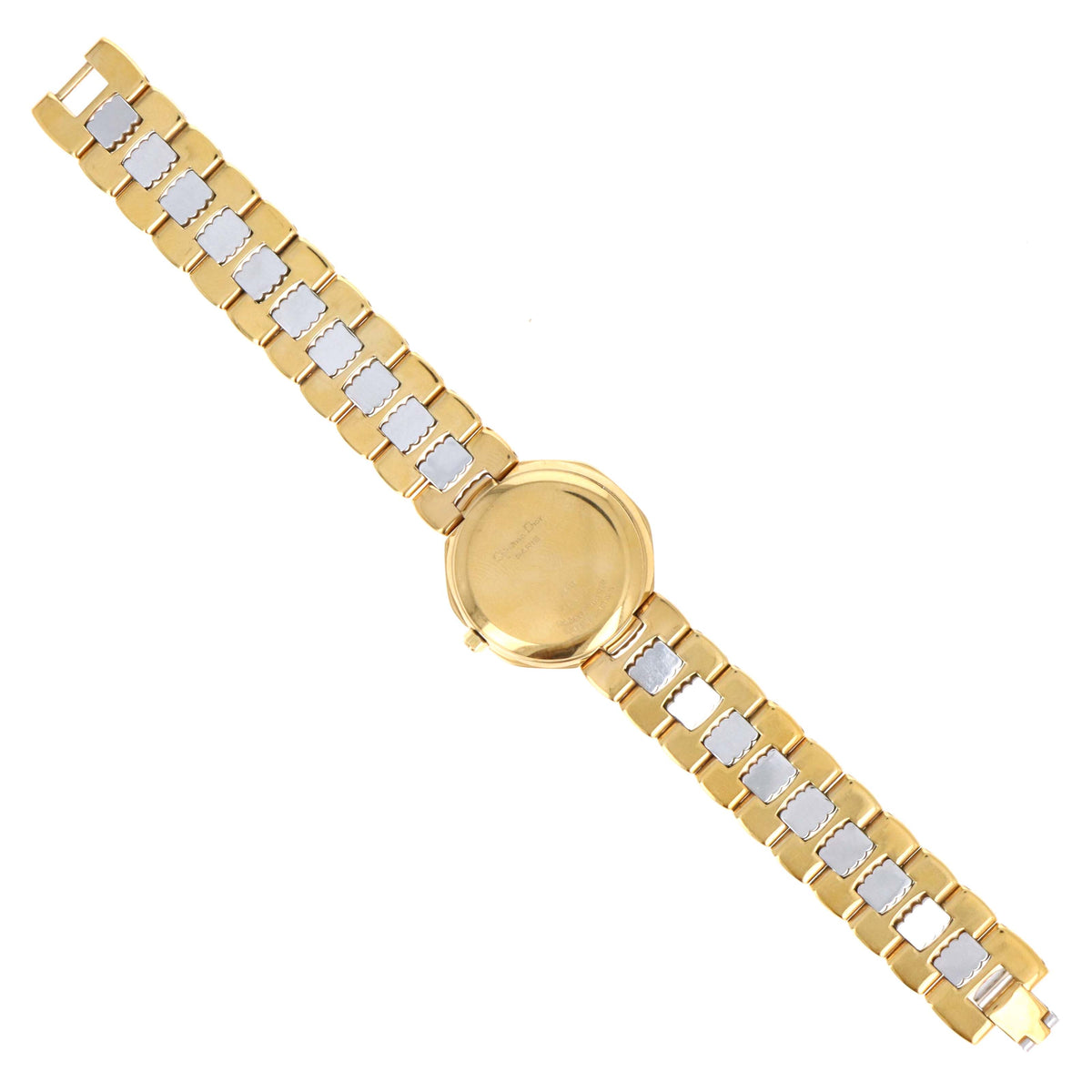 Dior White Dial Octagon Two Tone Watch