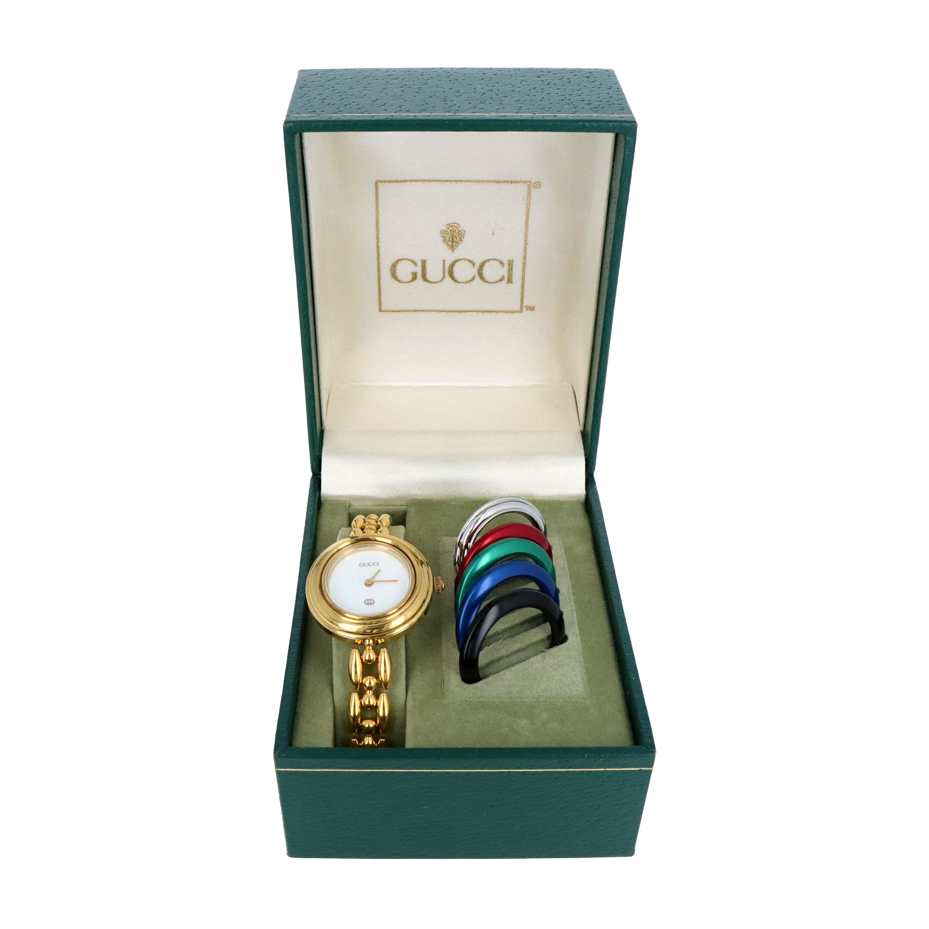 Vintage Gucci Interchangeable Bezel Watch Link Bracelet - Queen May