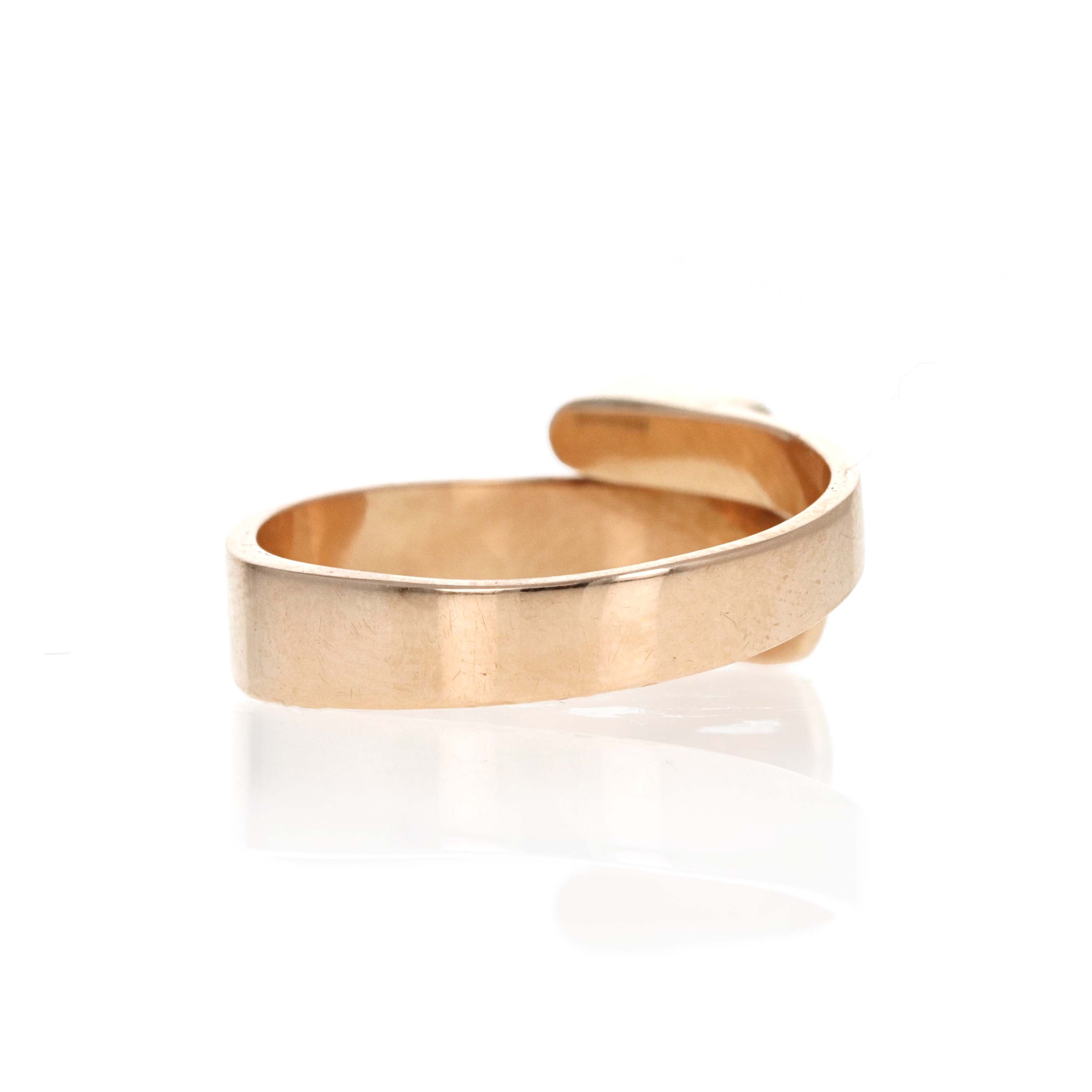 14K Rose Gold Inlaid Opal Wrap Ring - Queen May